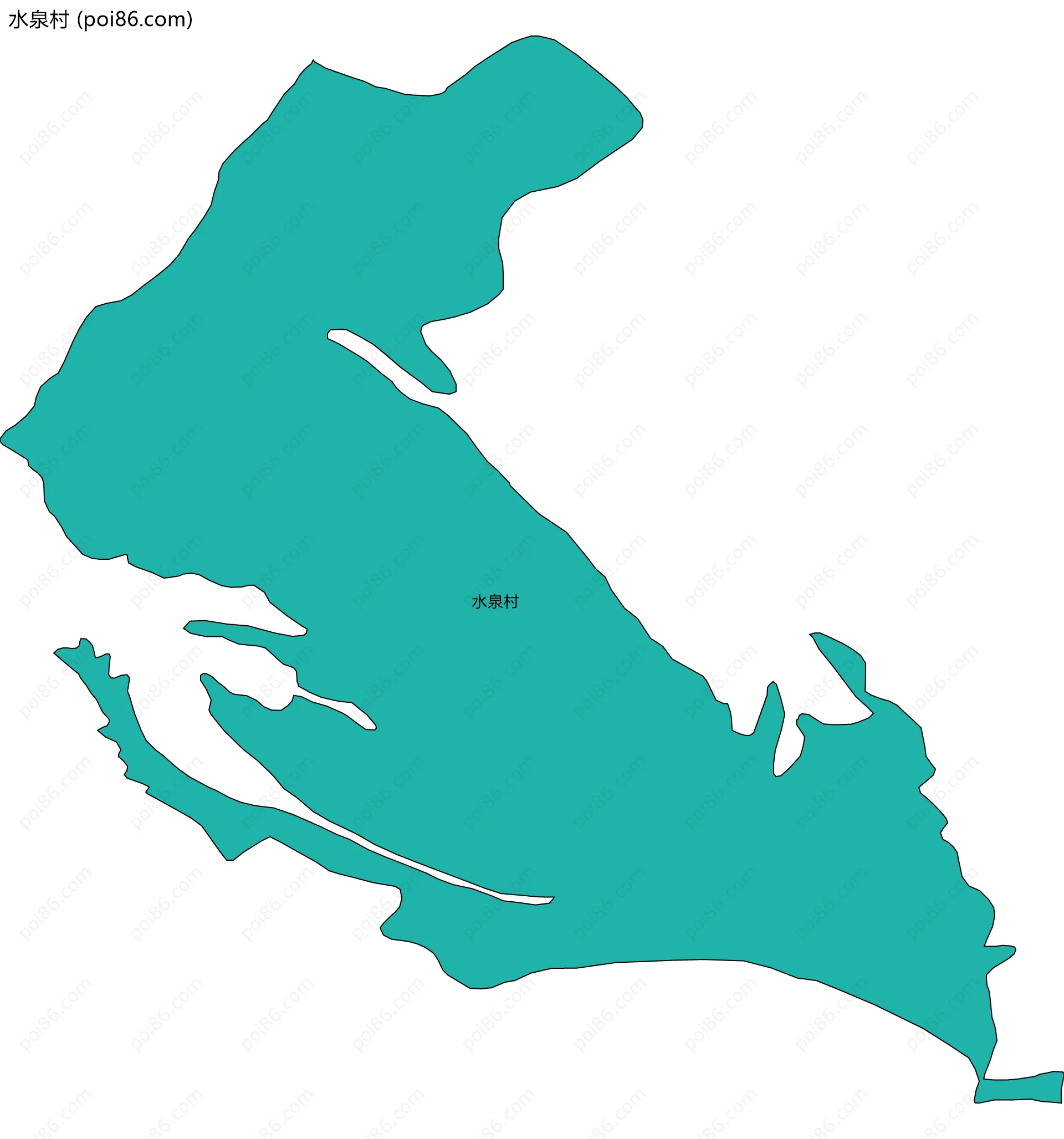 水泉村边界地图