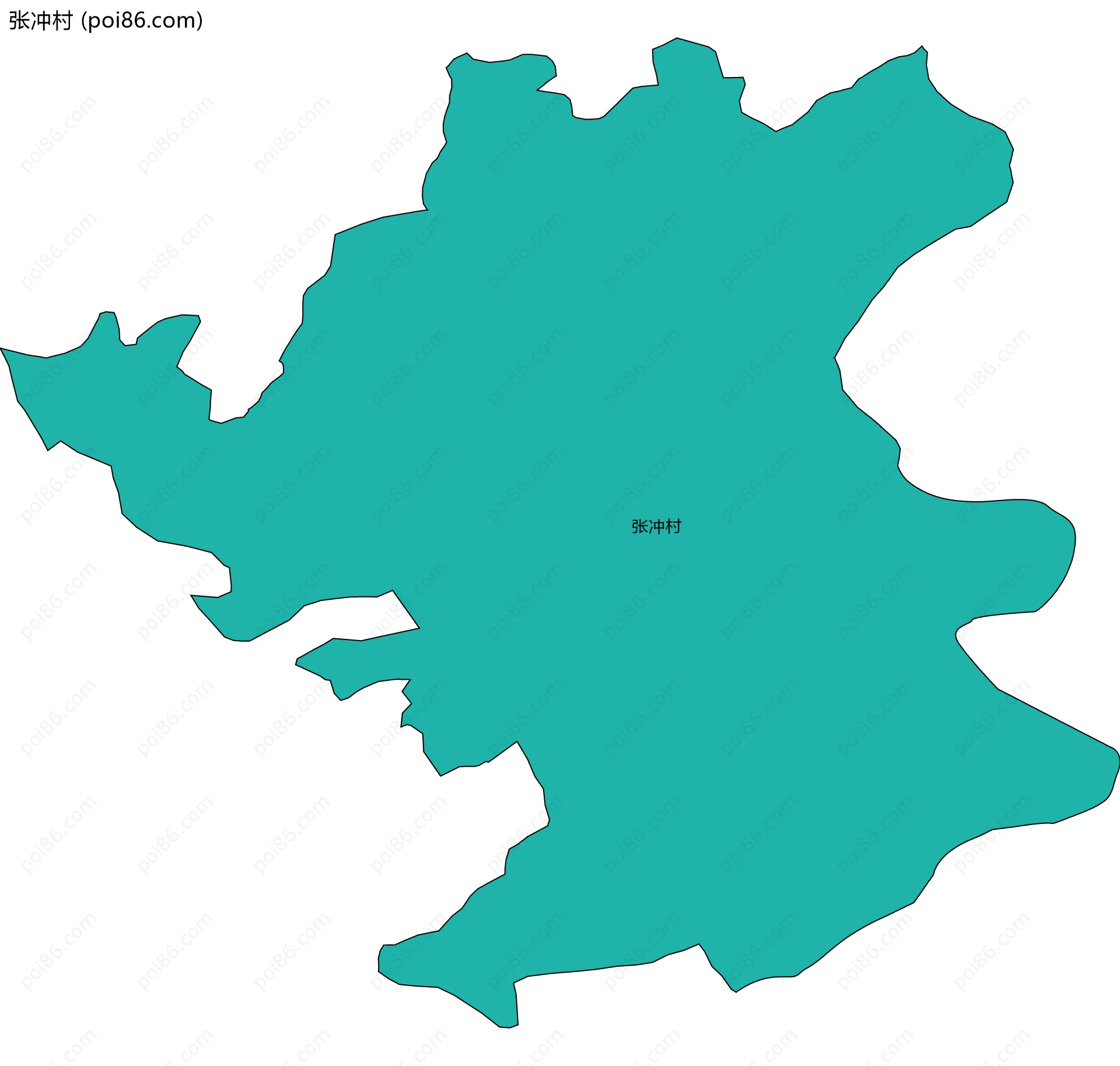 张冲村边界地图