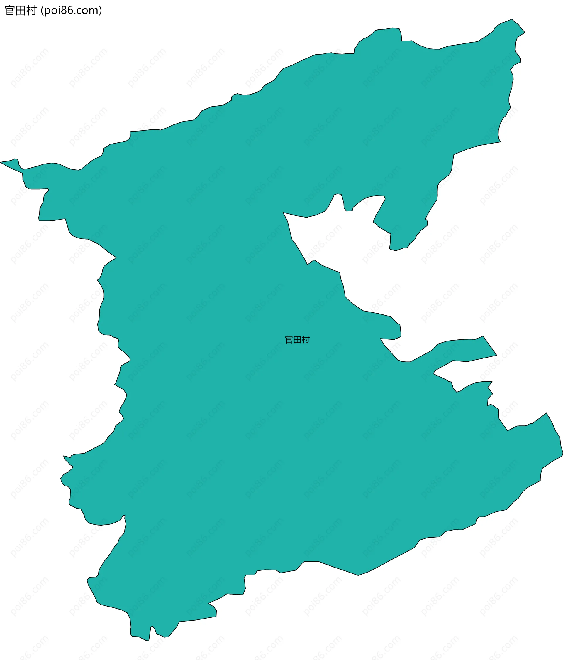 官田村边界地图