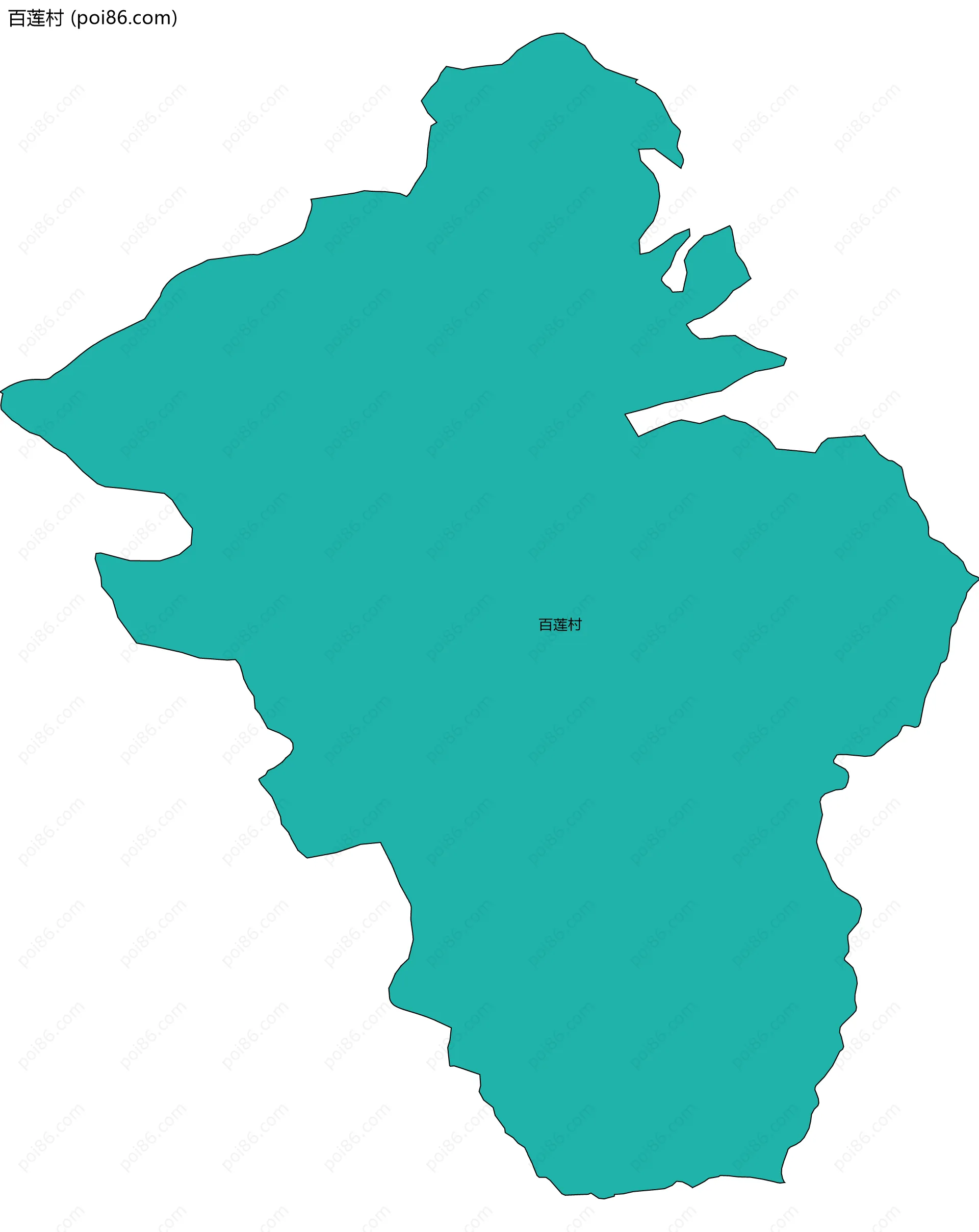 百莲村边界地图