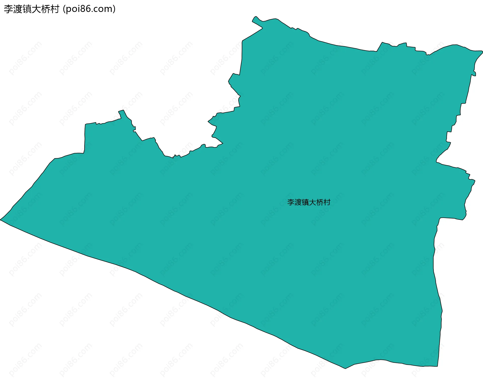 李渡镇大桥村边界地图