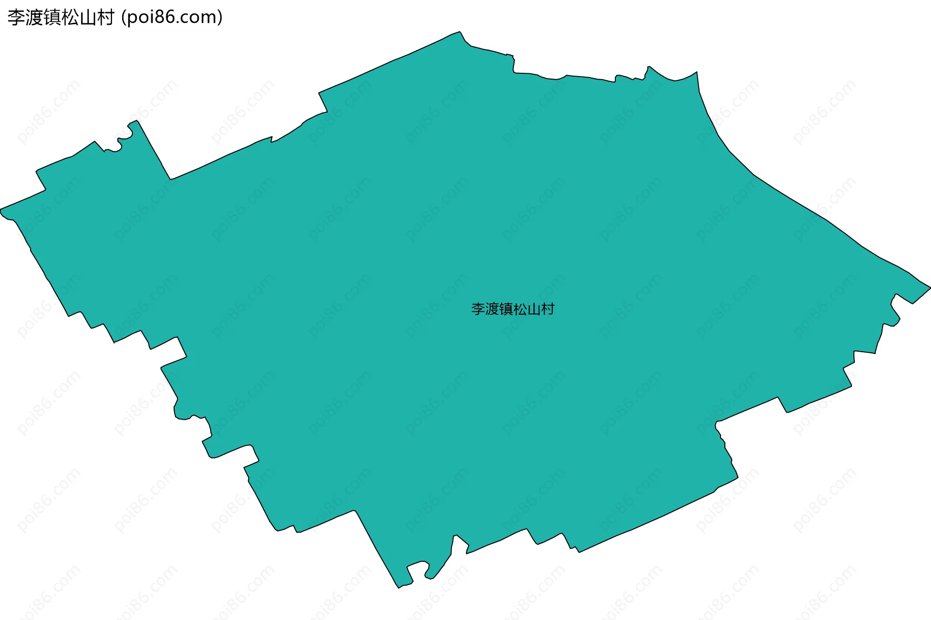 李渡镇松山村边界地图