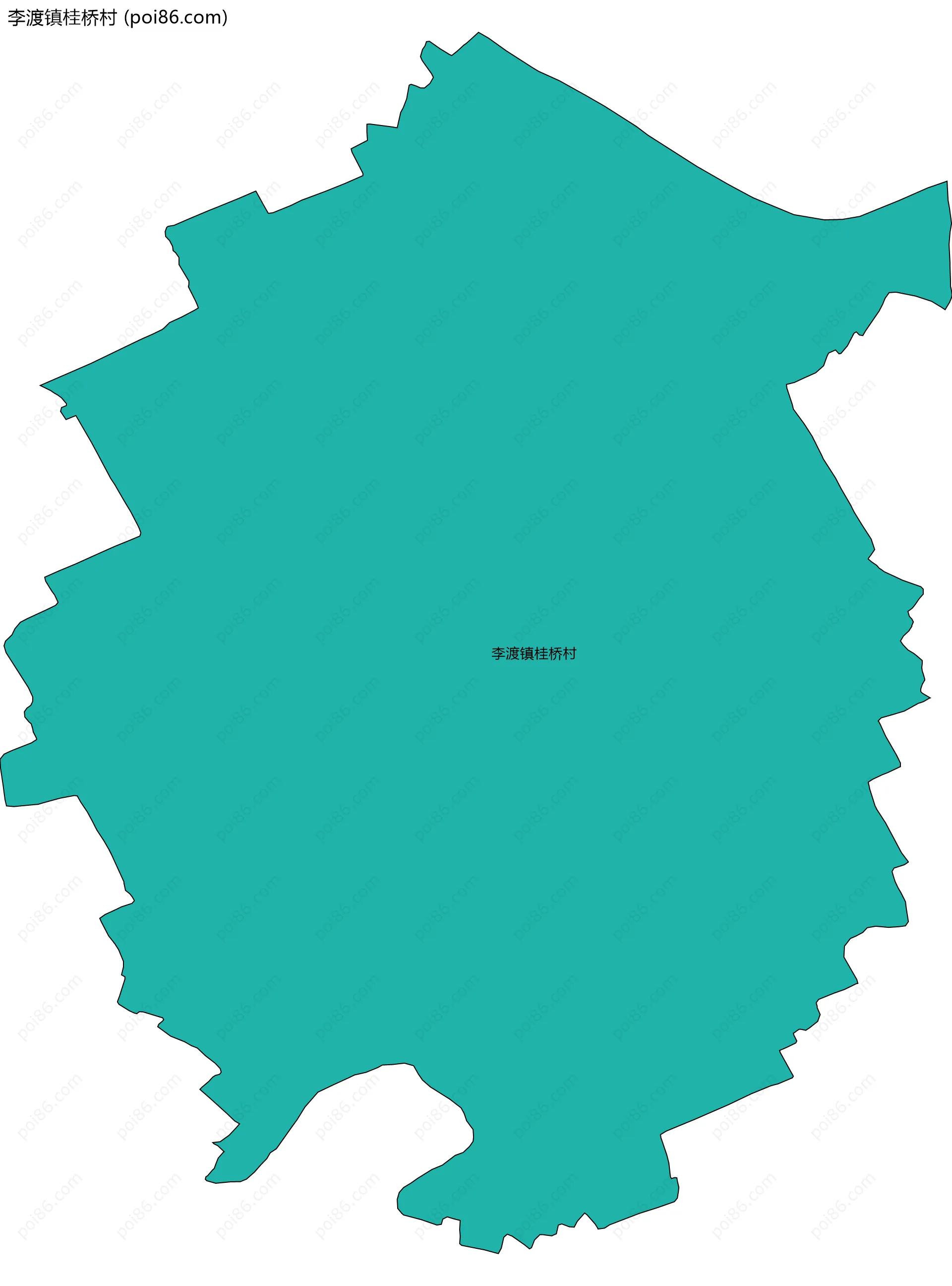 李渡镇桂桥村边界地图