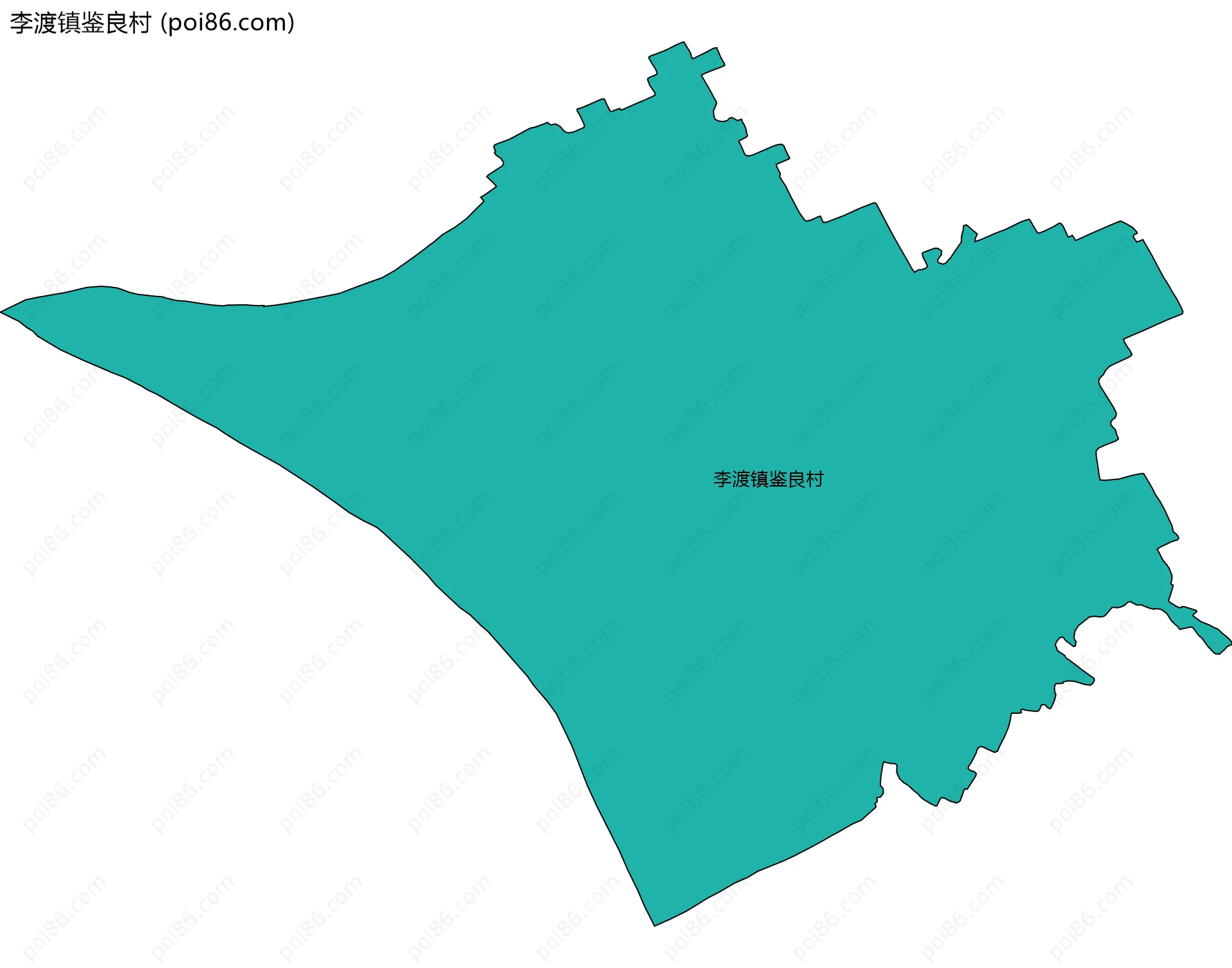 李渡镇鉴良村边界地图