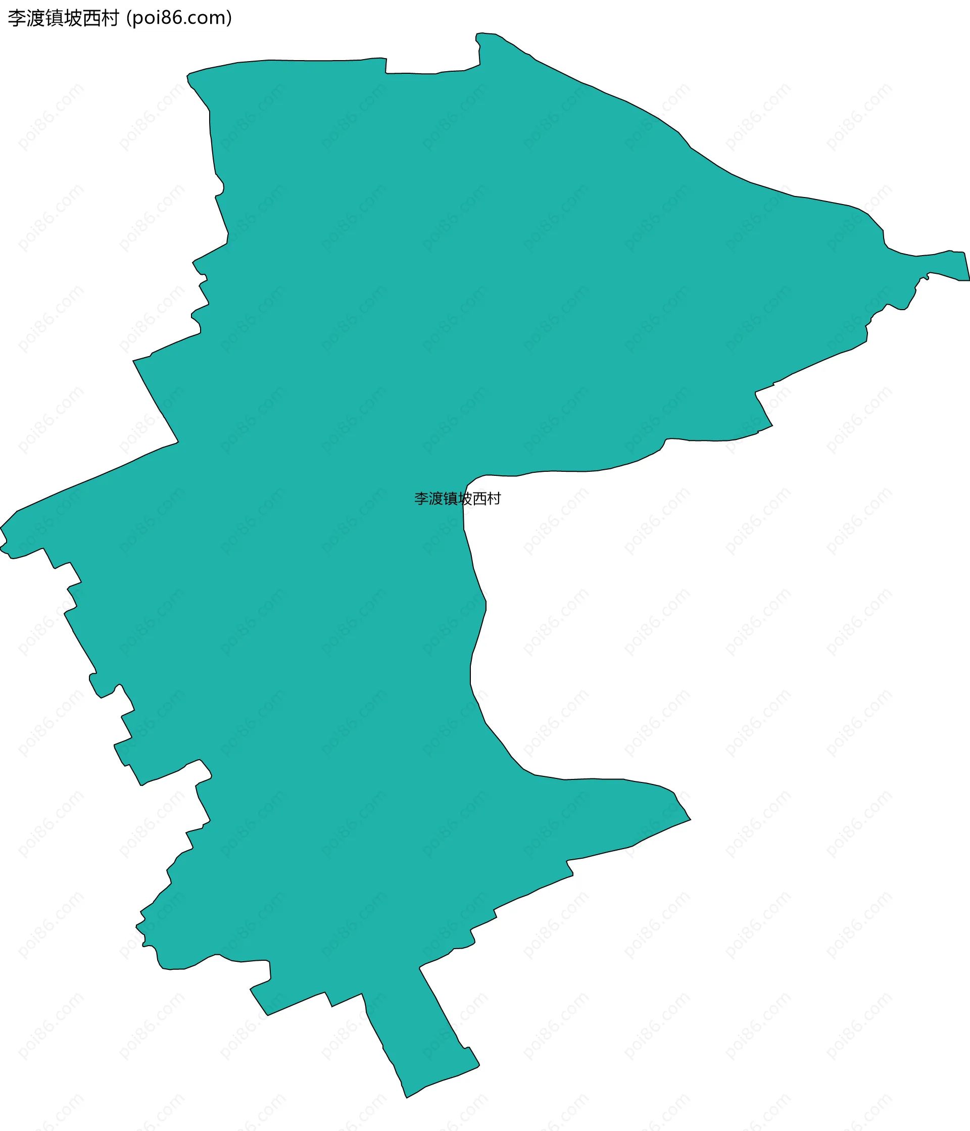 李渡镇坡西村边界地图