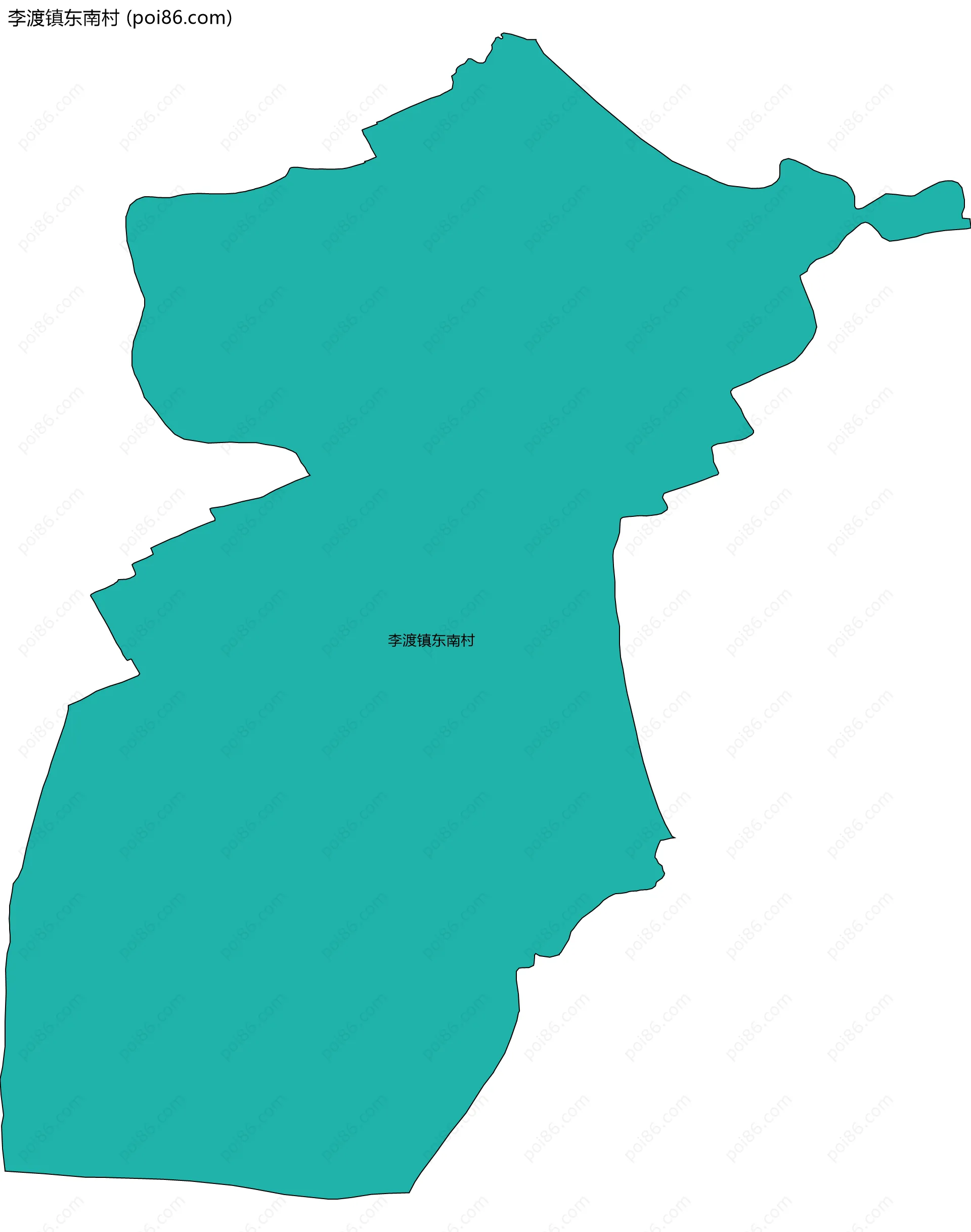 李渡镇东南村边界地图
