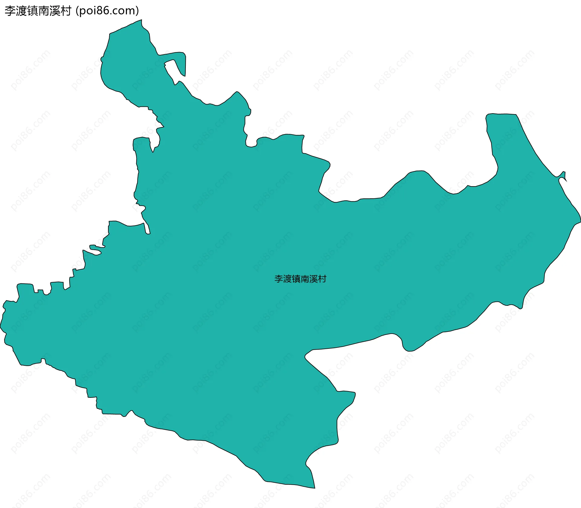 李渡镇南溪村边界地图