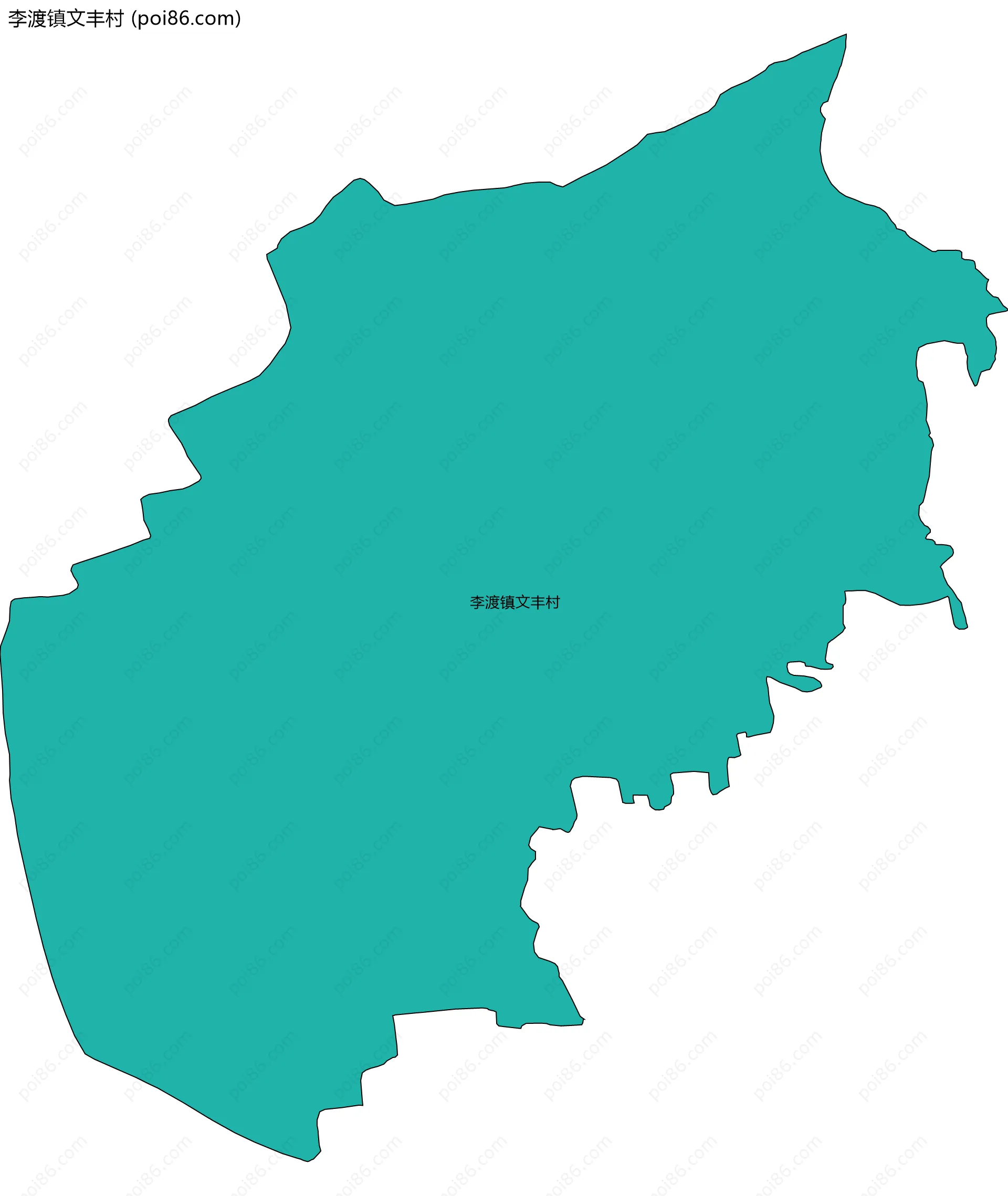 李渡镇文丰村边界地图