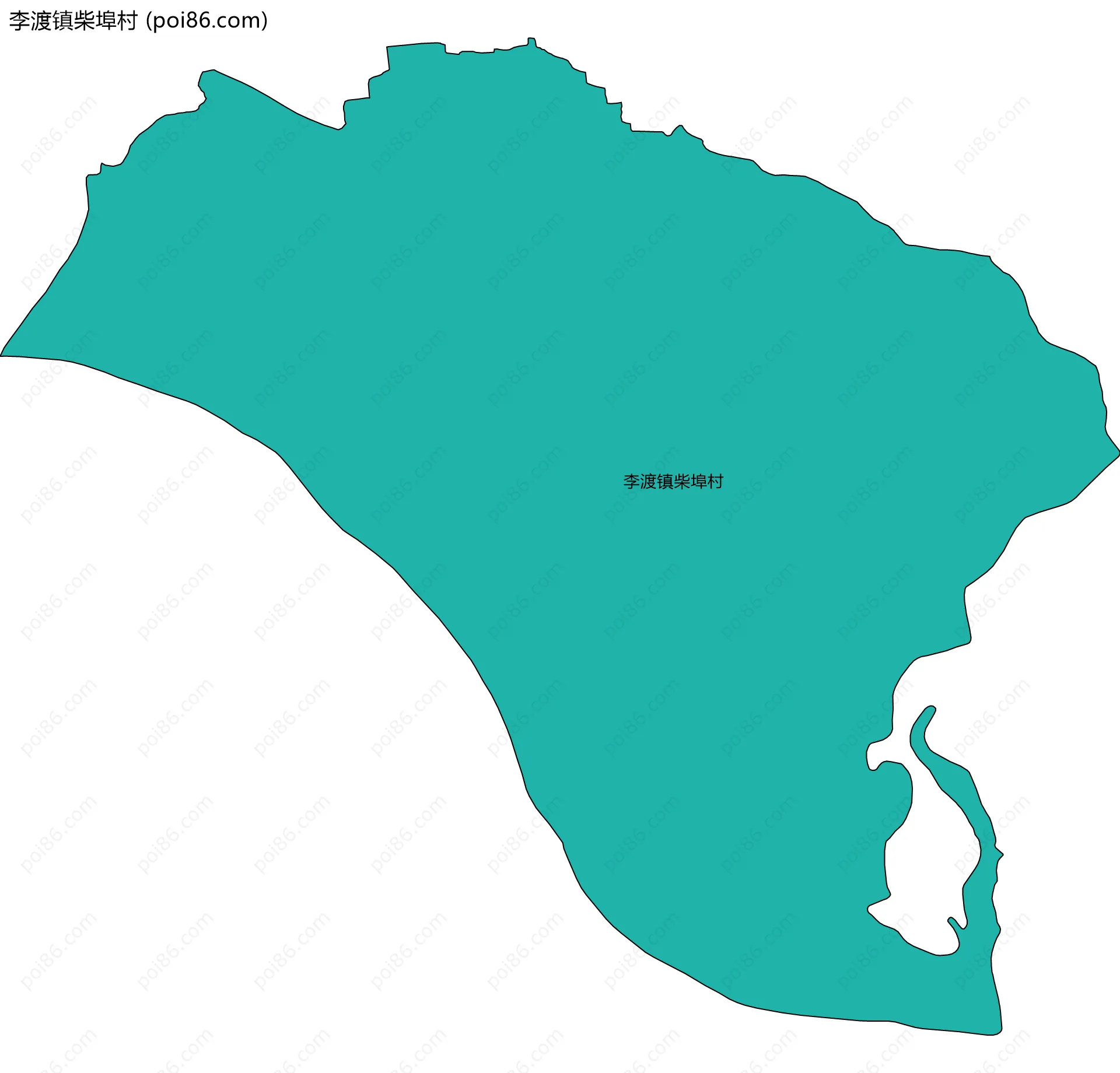 李渡镇柴埠村边界地图