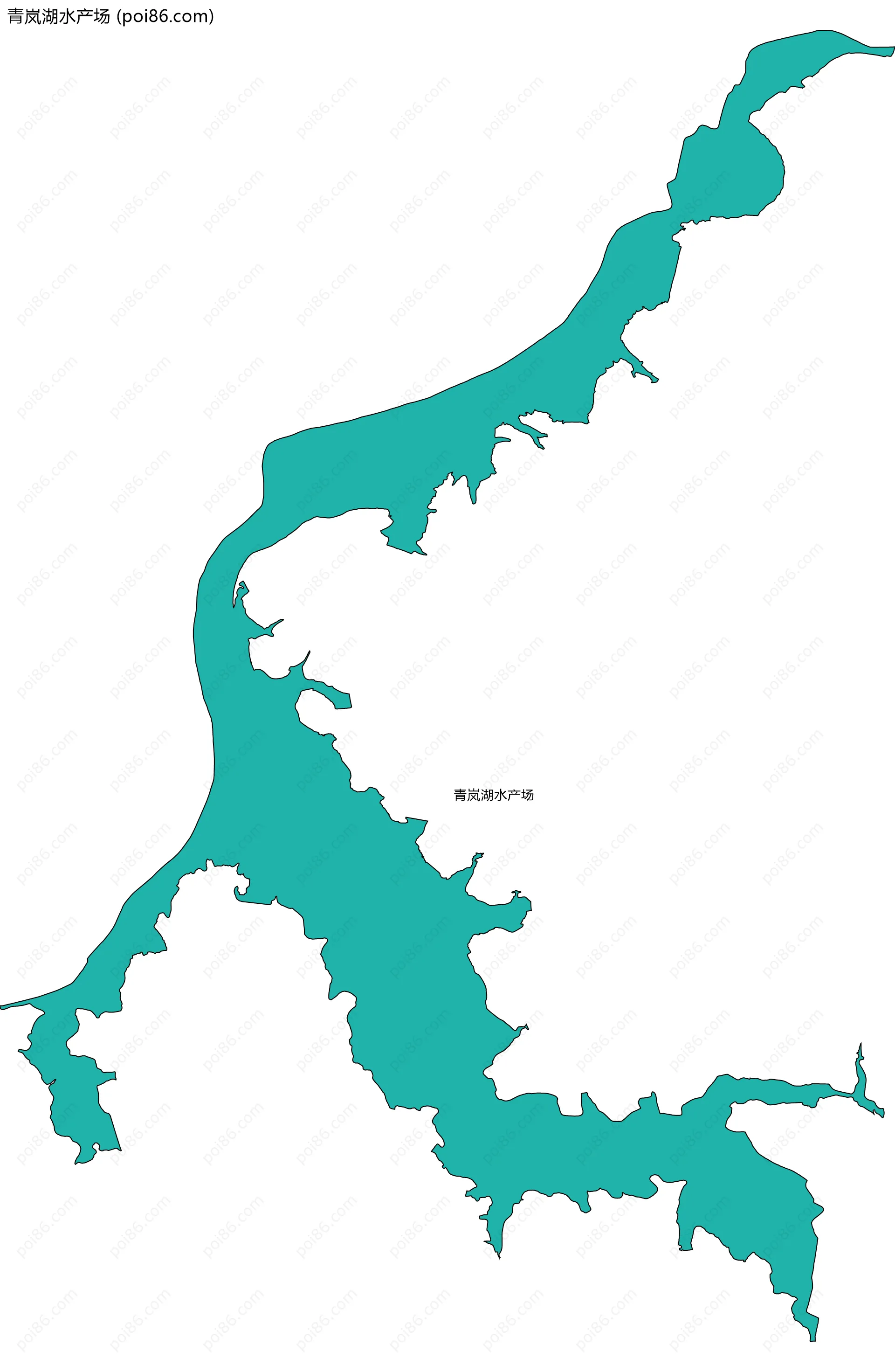 青岚湖水产场边界地图