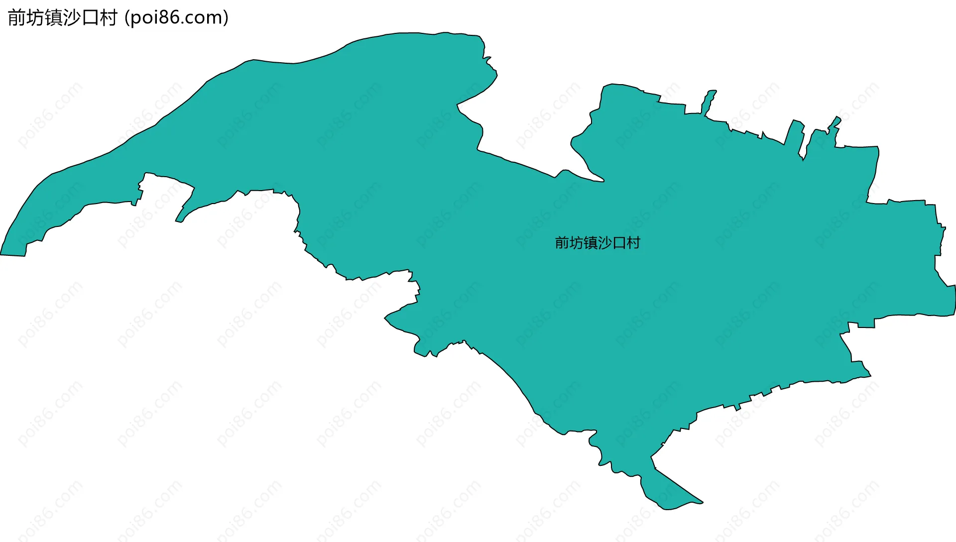 前坊镇沙口村边界地图