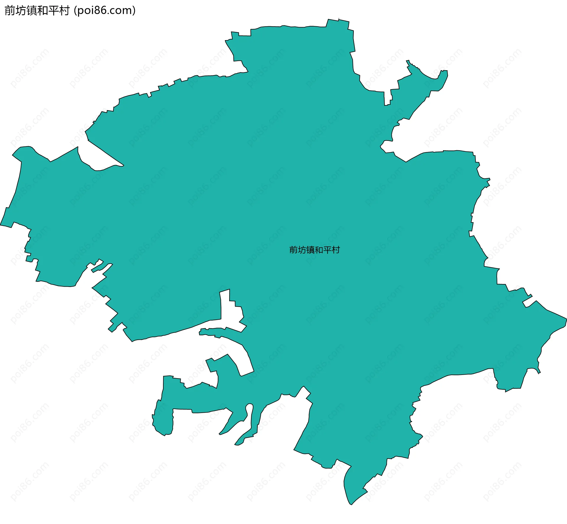 前坊镇和平村边界地图