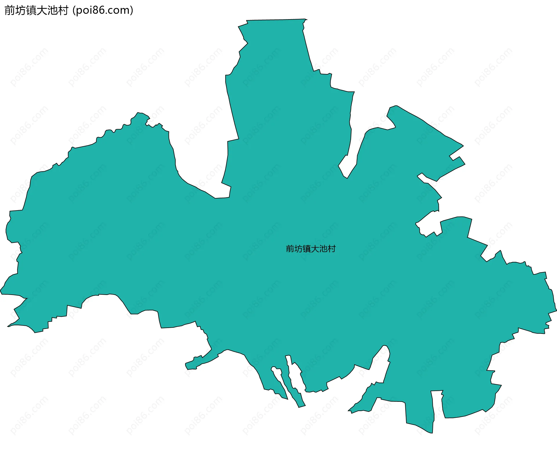 前坊镇大池村边界地图