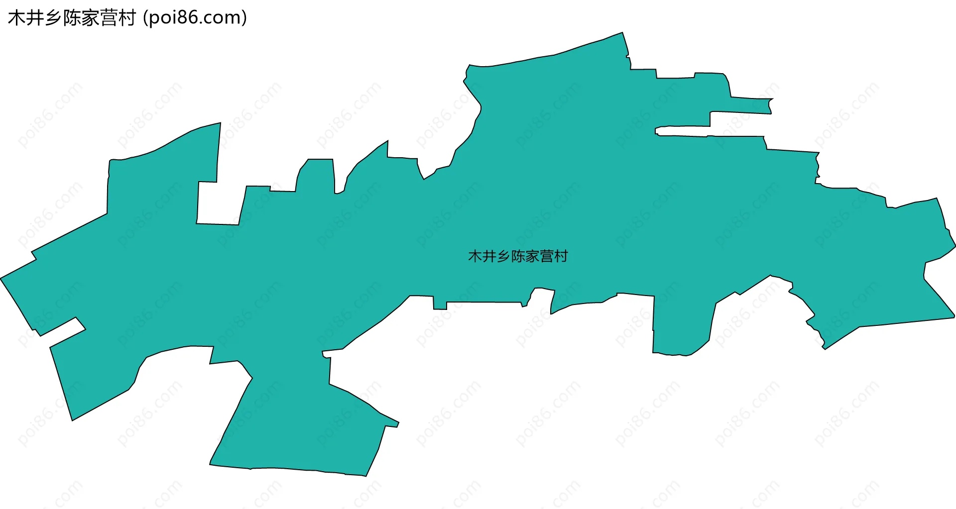 木井乡陈家营村边界地图