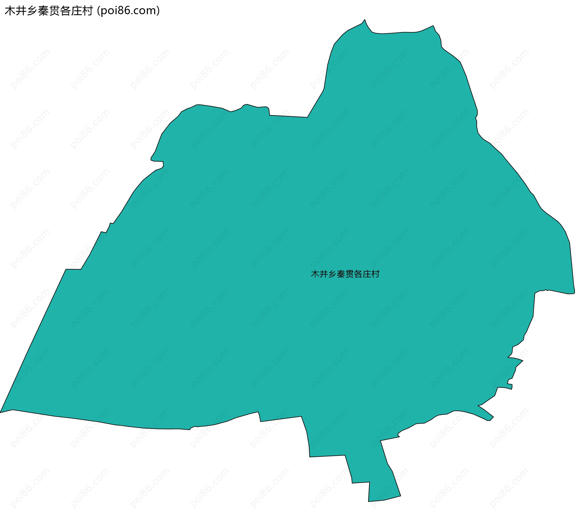 木井乡秦贯各庄村边界地图