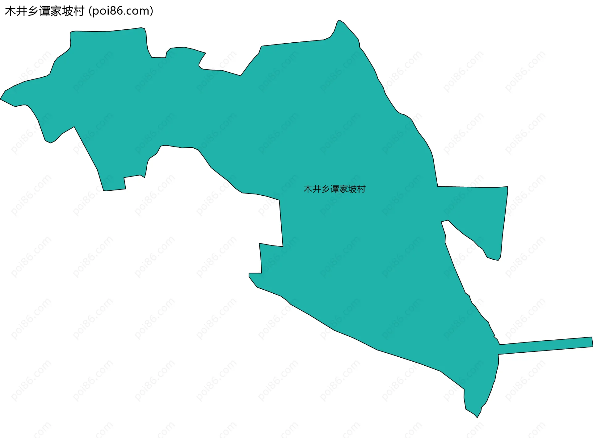 木井乡谭家坡村边界地图