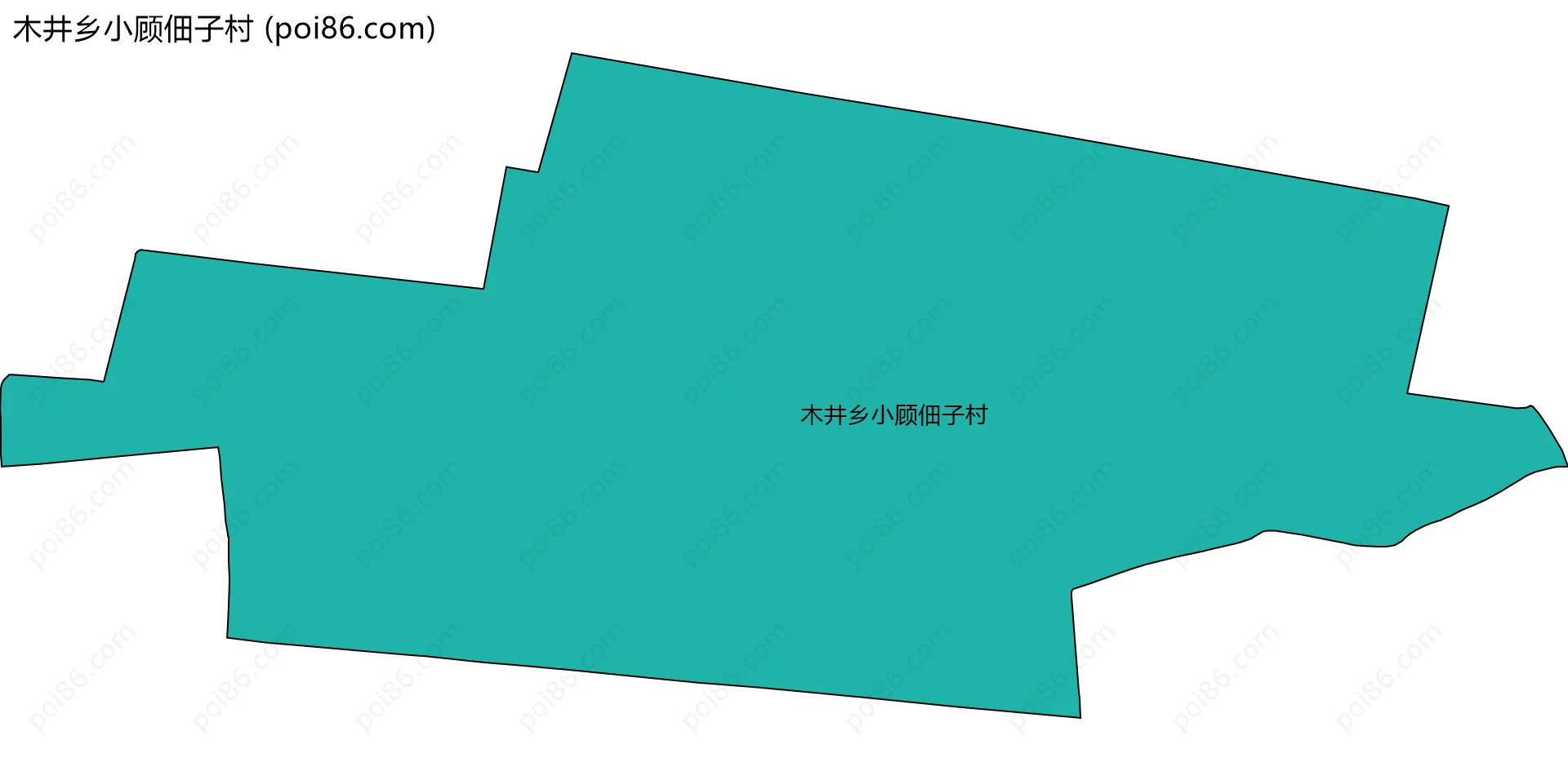木井乡小顾佃子村边界地图