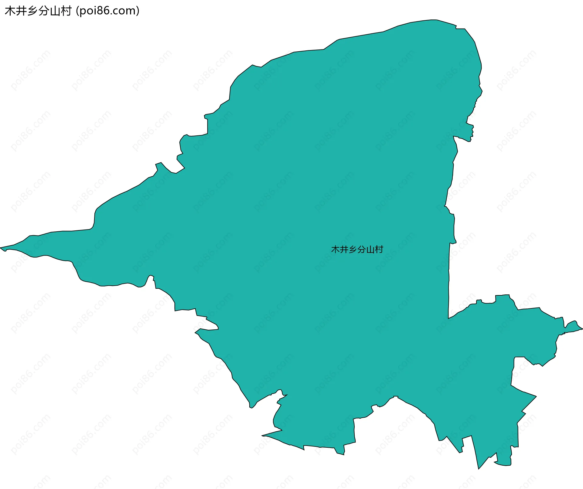 木井乡分山村边界地图