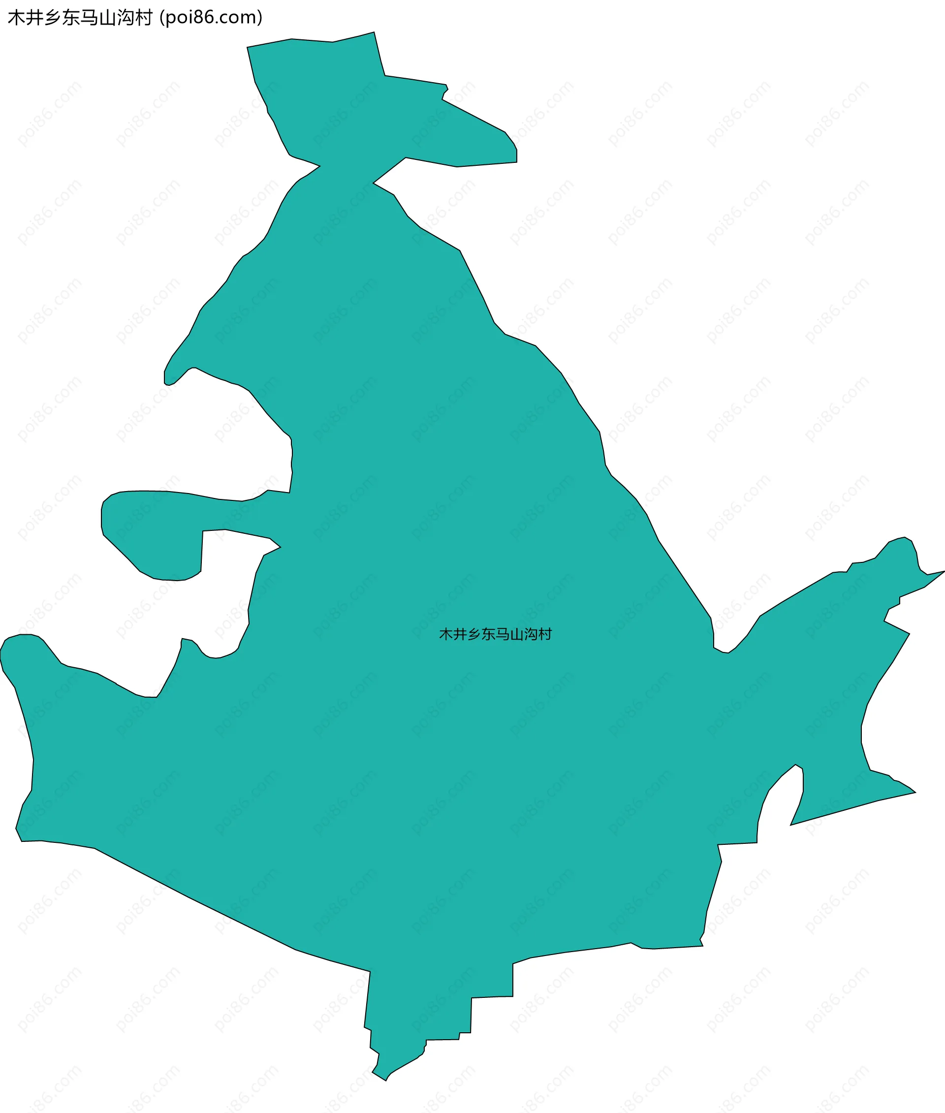 木井乡东马山沟村边界地图