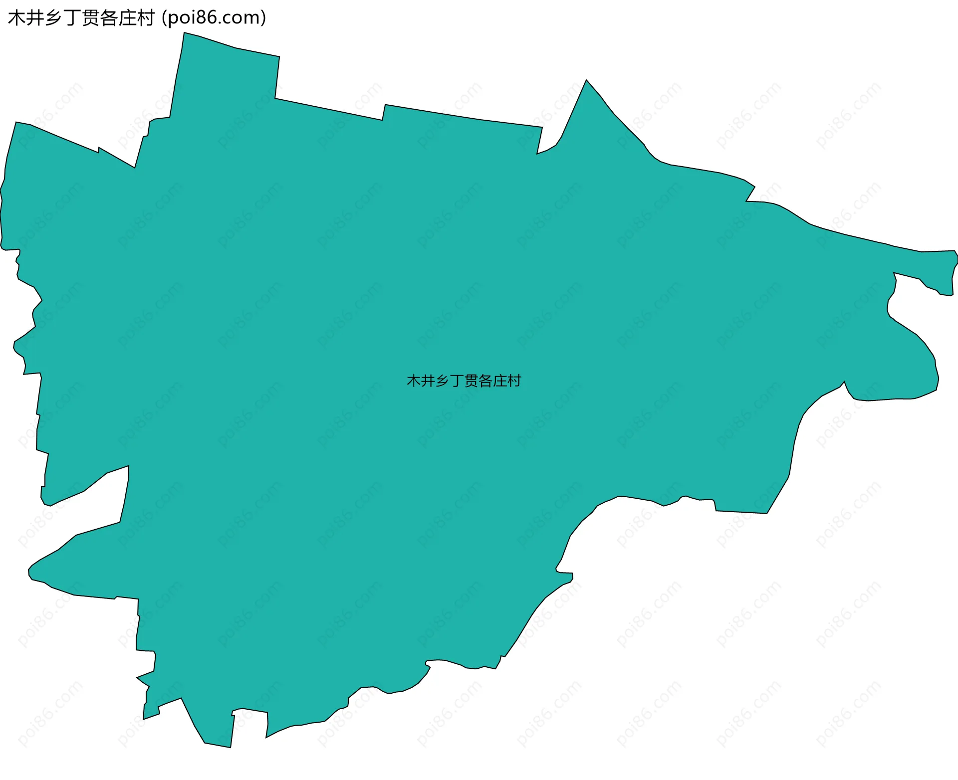 木井乡丁贯各庄村边界地图