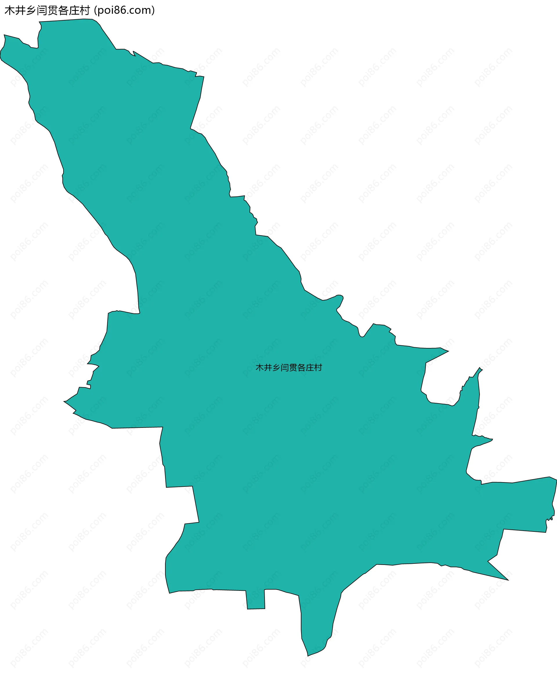 木井乡闫贯各庄村边界地图