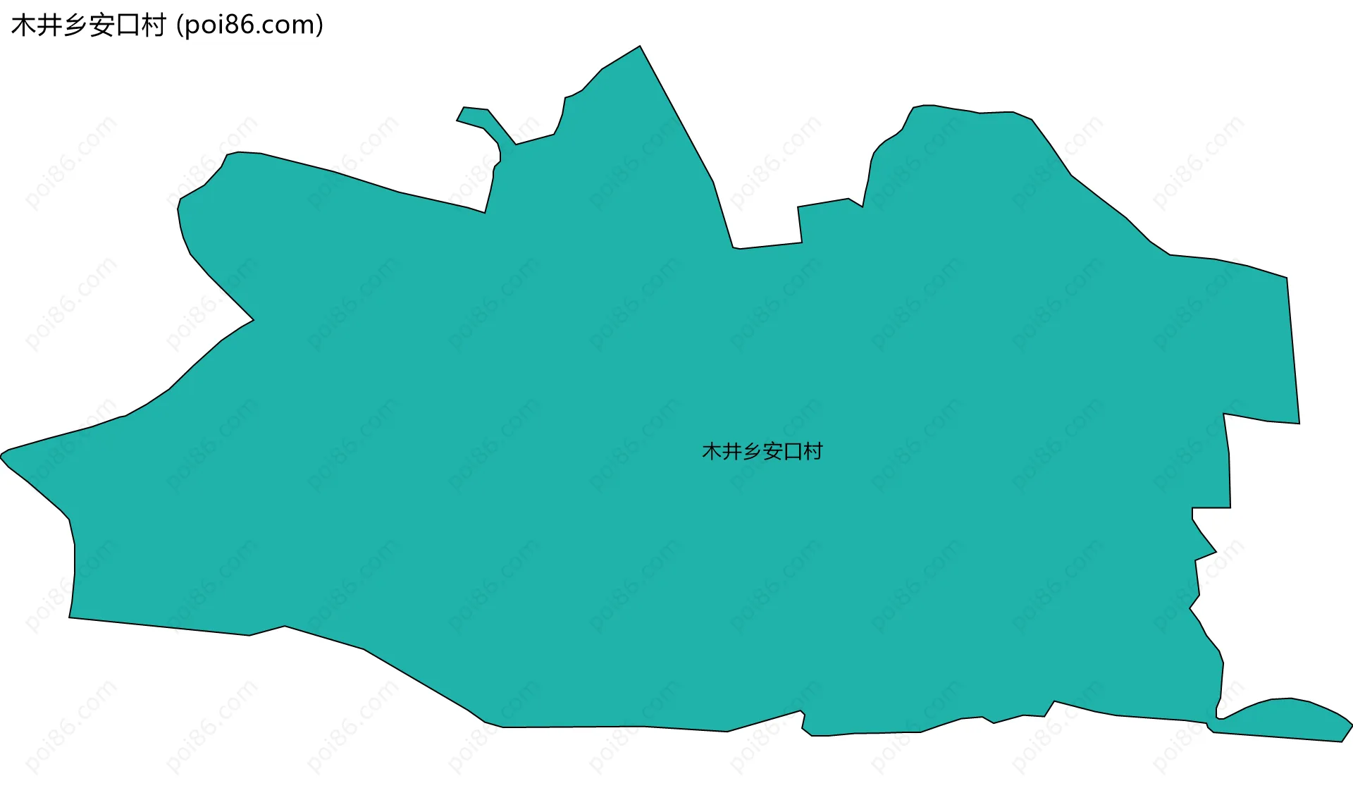 木井乡安口村边界地图