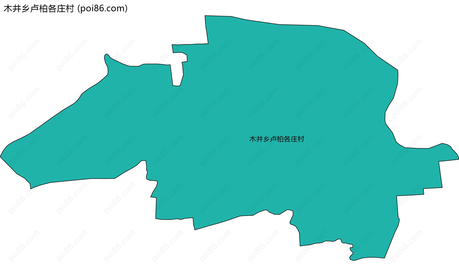 木井乡卢柏各庄村边界地图