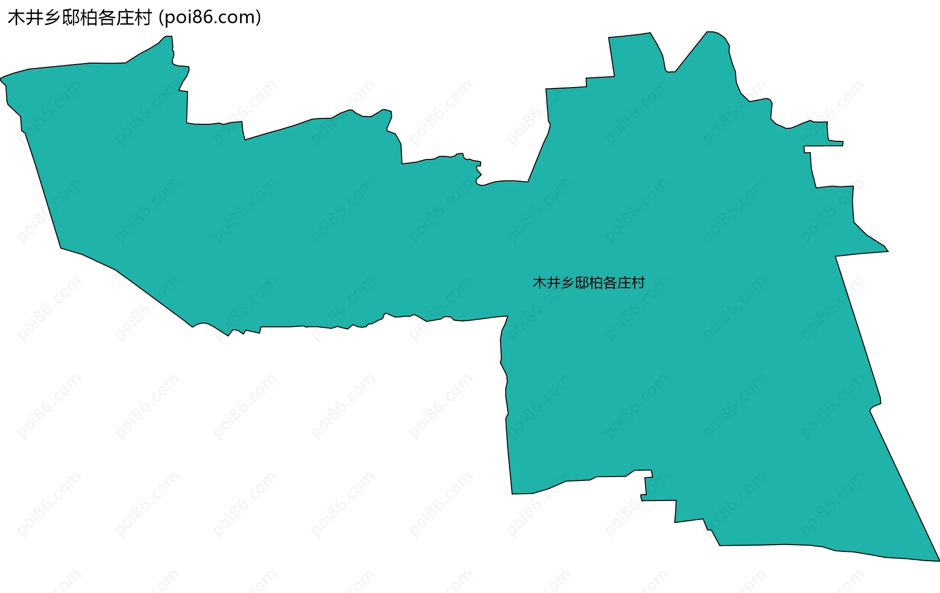 木井乡邸柏各庄村边界地图