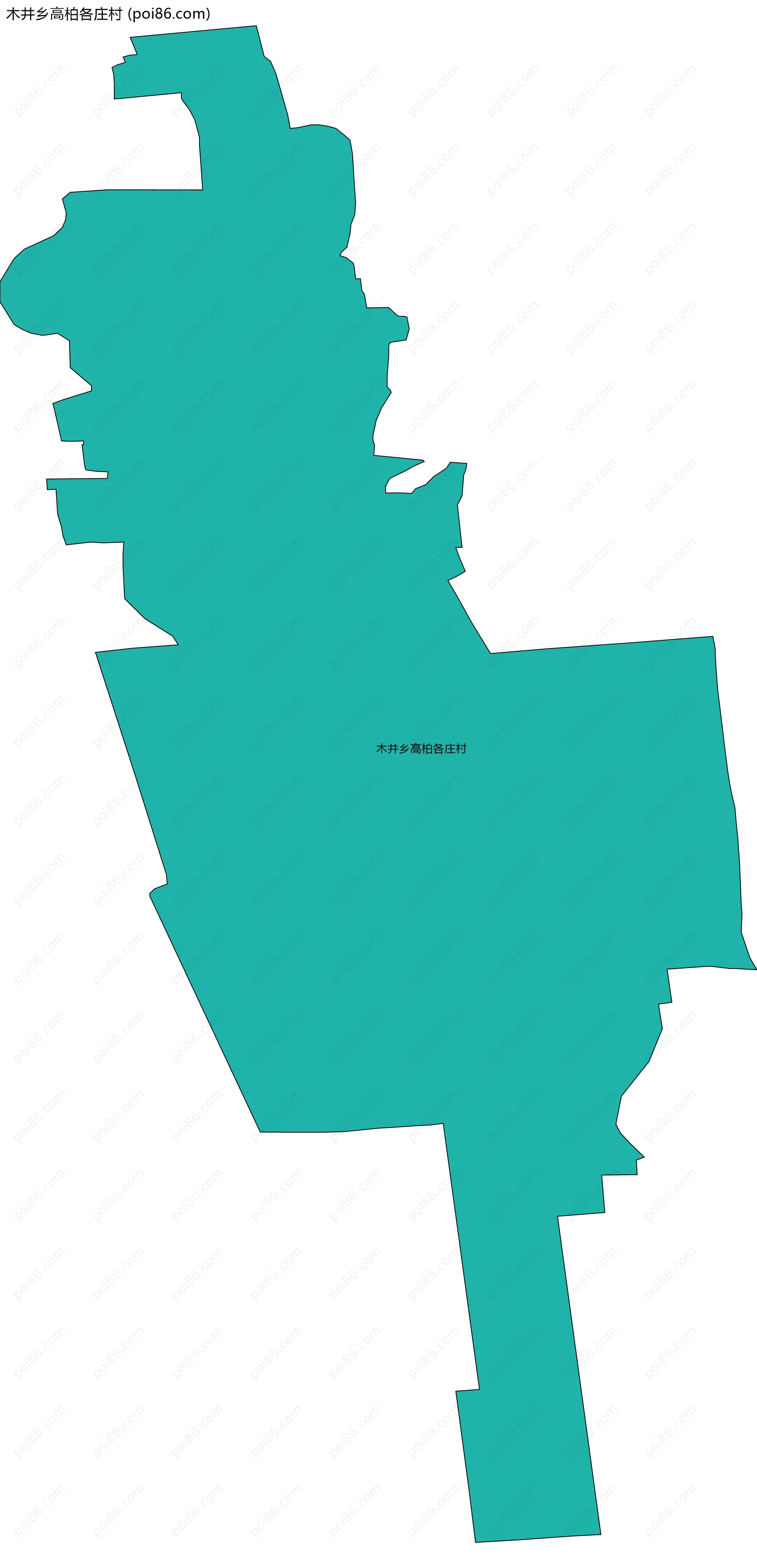 木井乡高柏各庄村边界地图