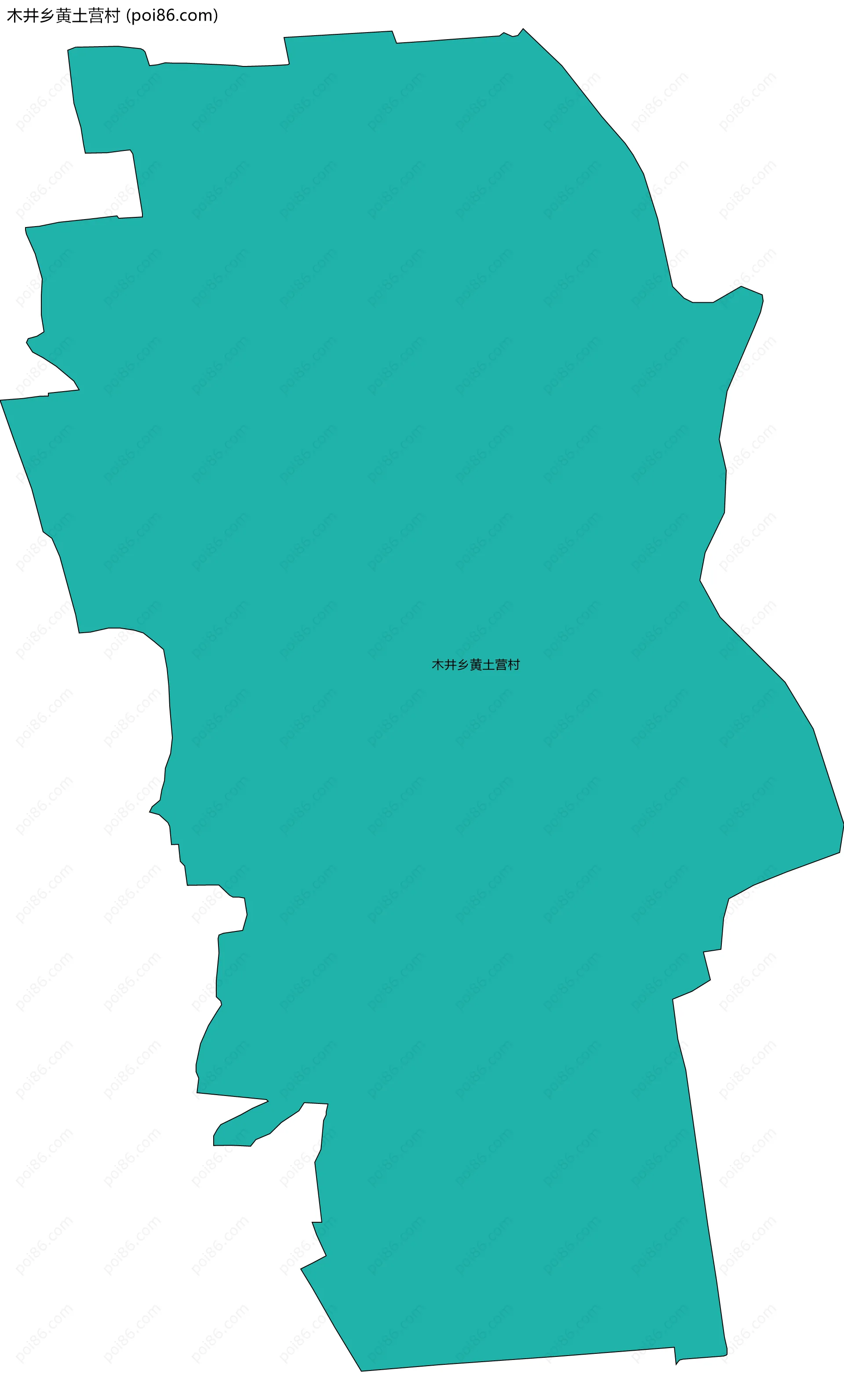 木井乡黄土营村边界地图