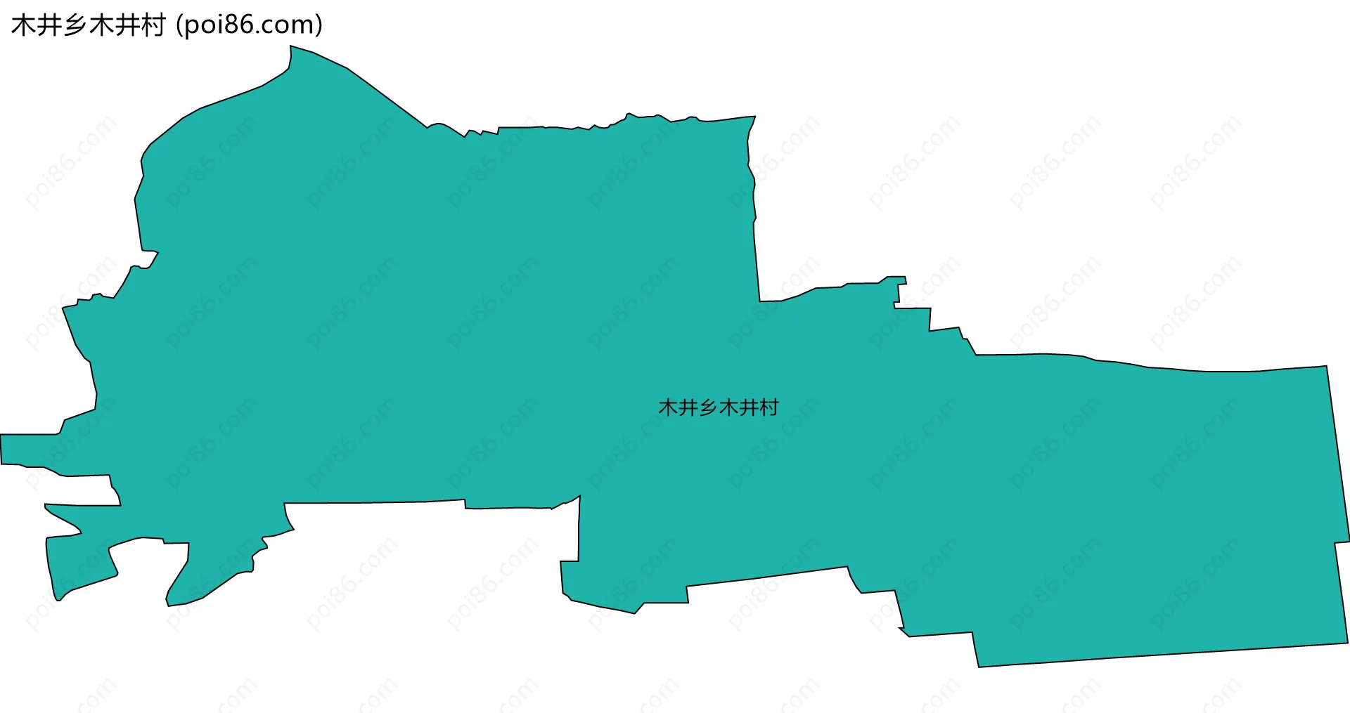 木井乡木井村边界地图