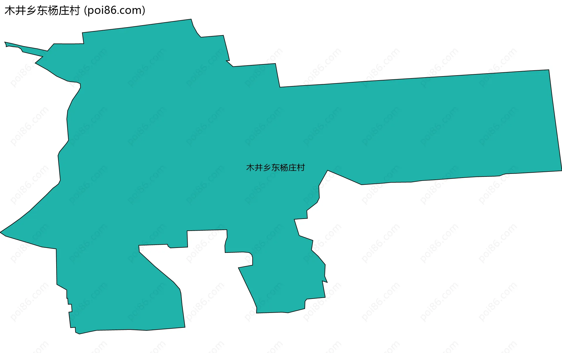 木井乡东杨庄村边界地图