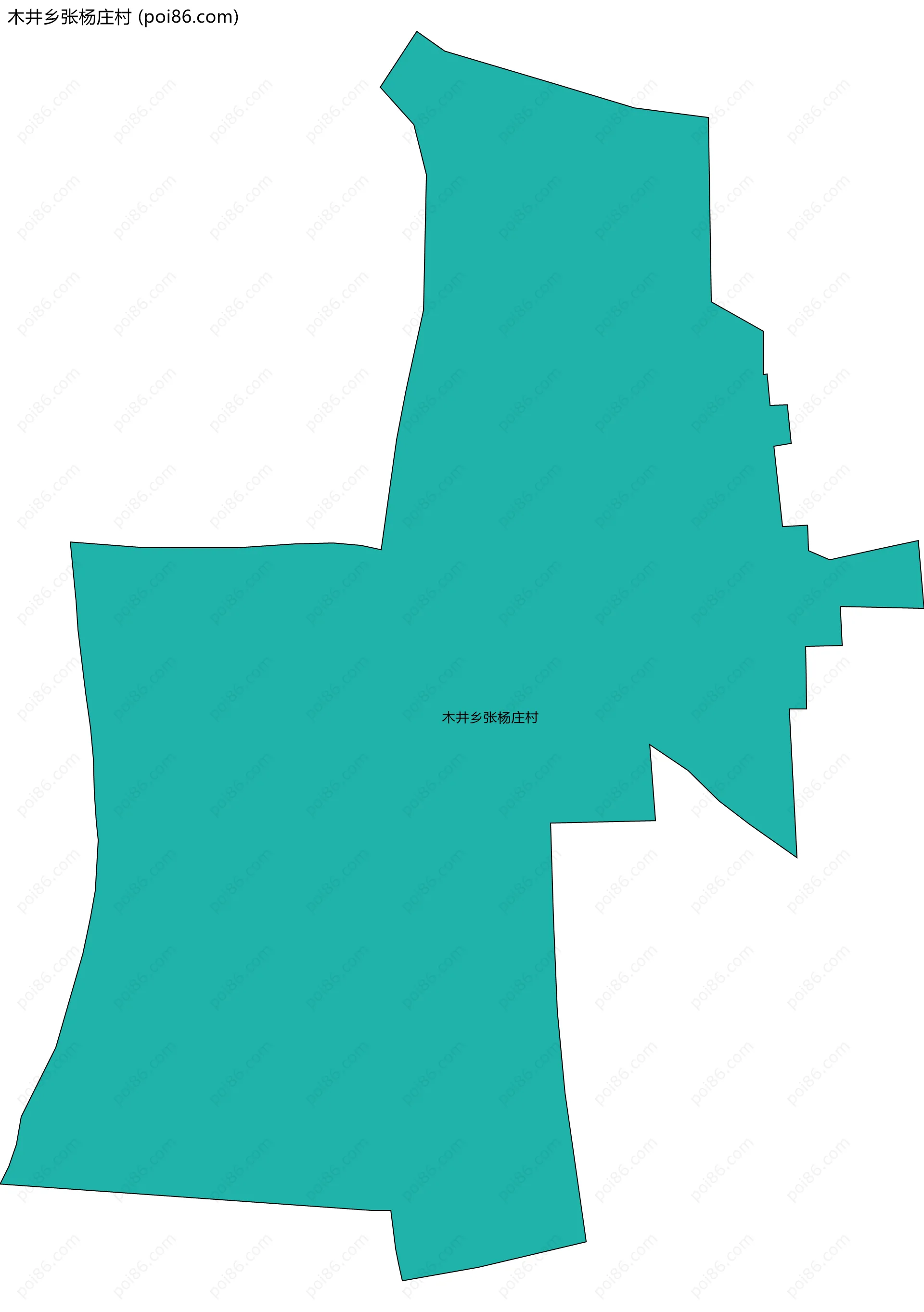 木井乡张杨庄村边界地图