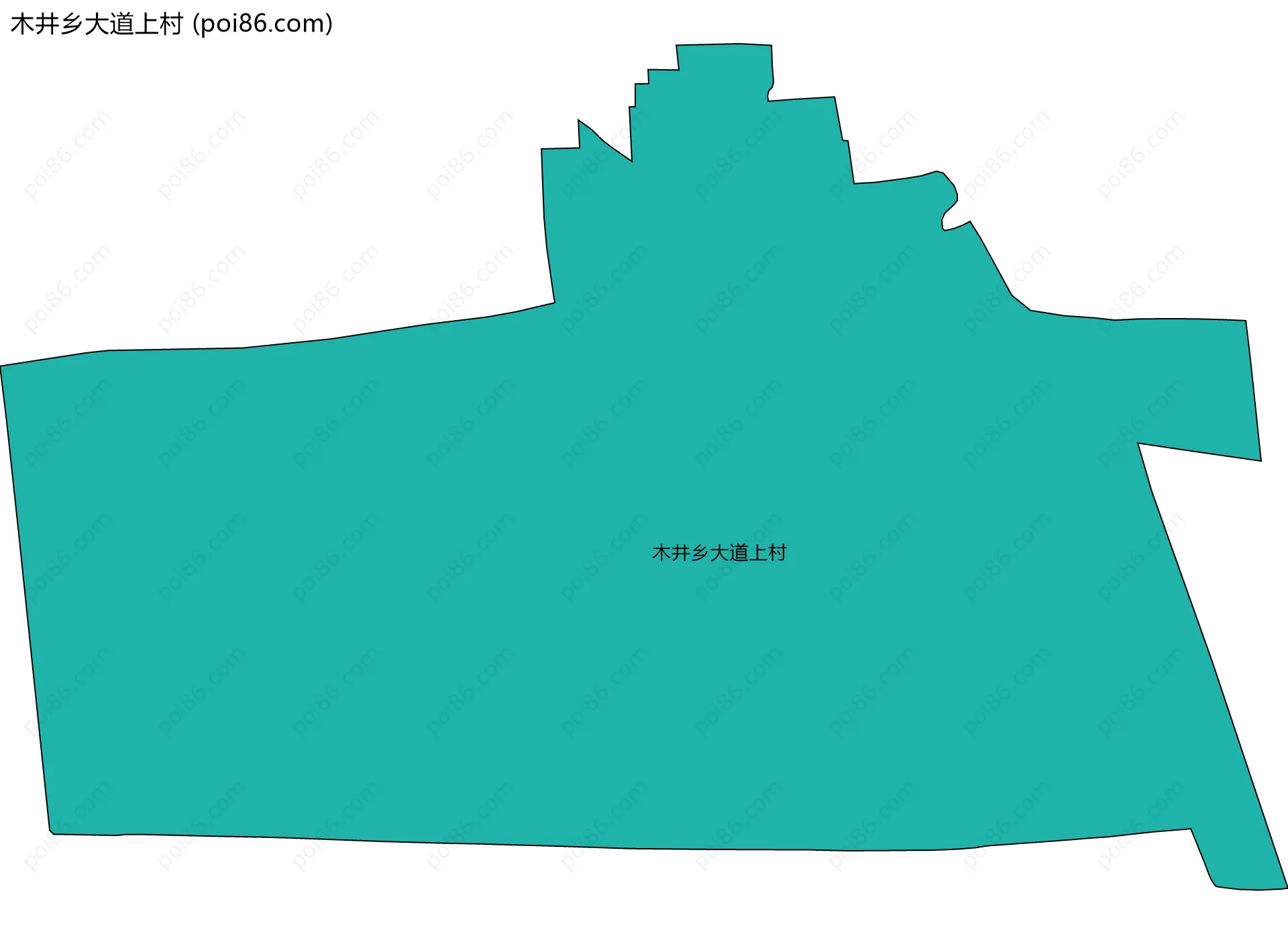 木井乡大道上村边界地图