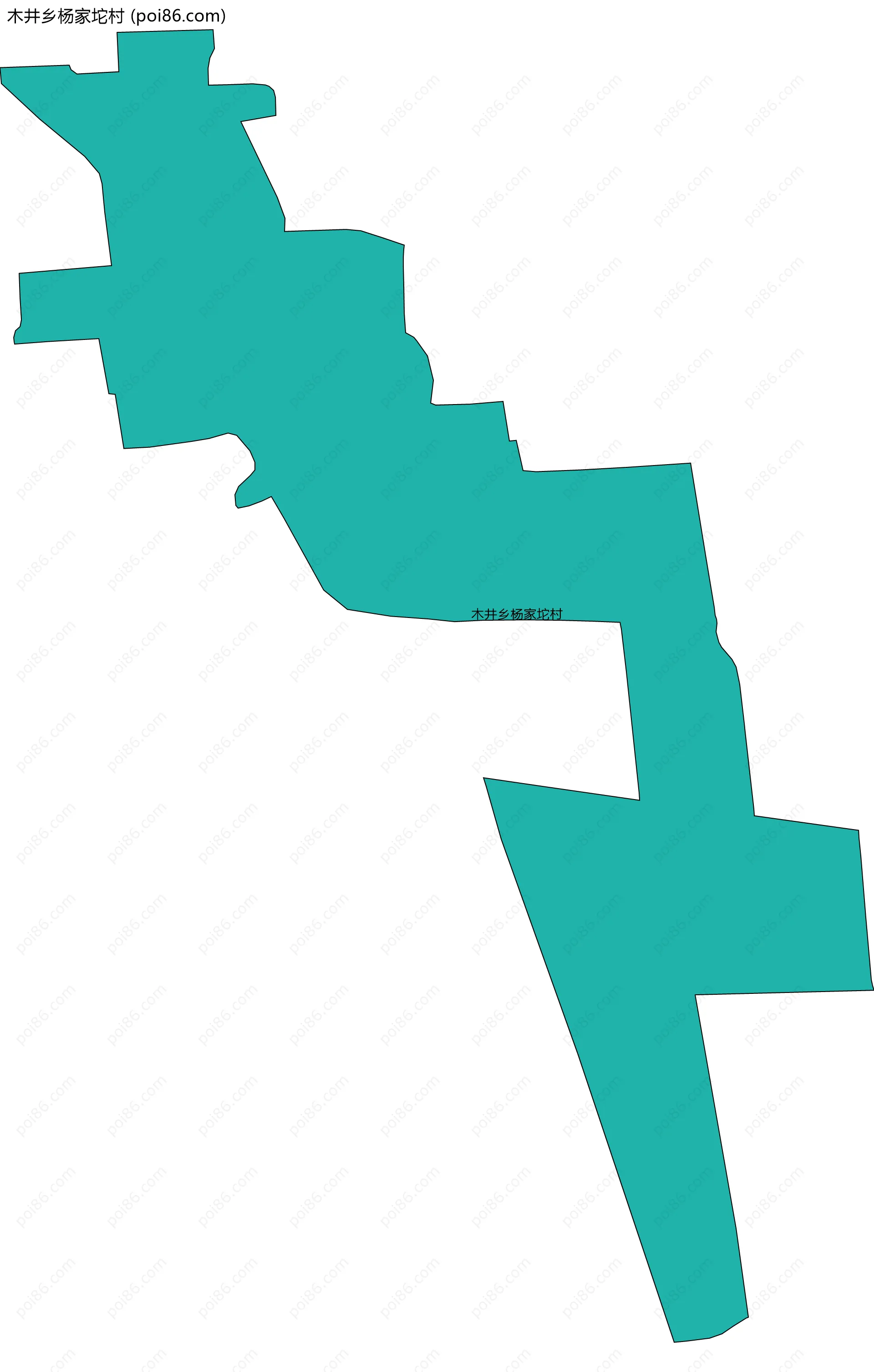木井乡杨家坨村边界地图