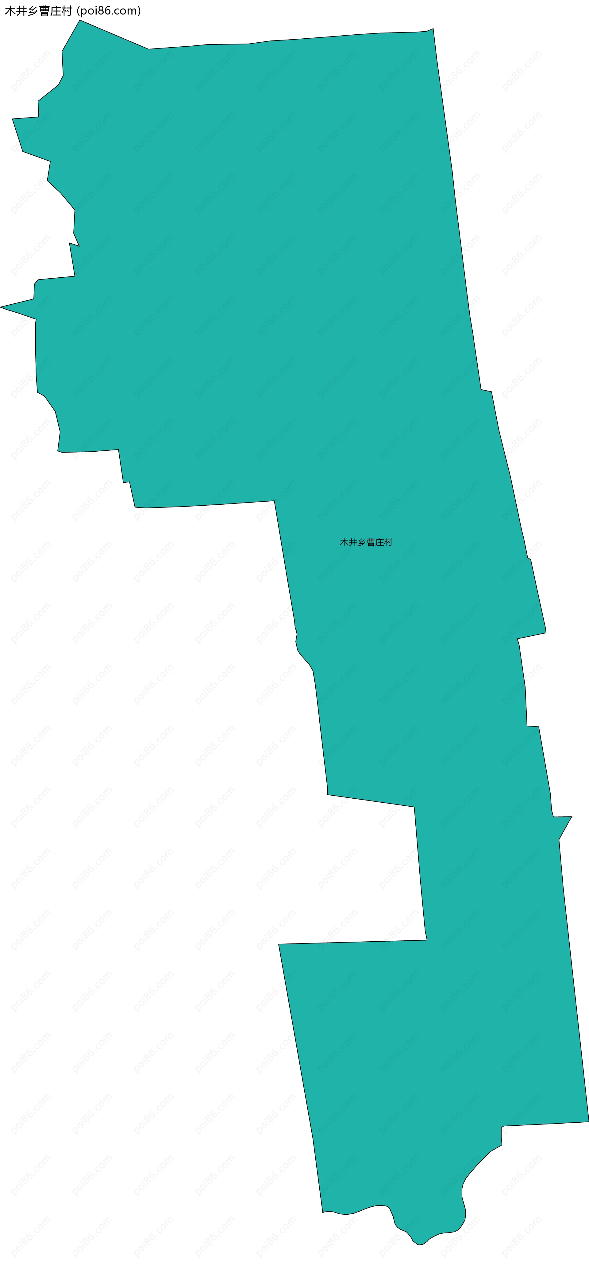 木井乡曹庄村边界地图
