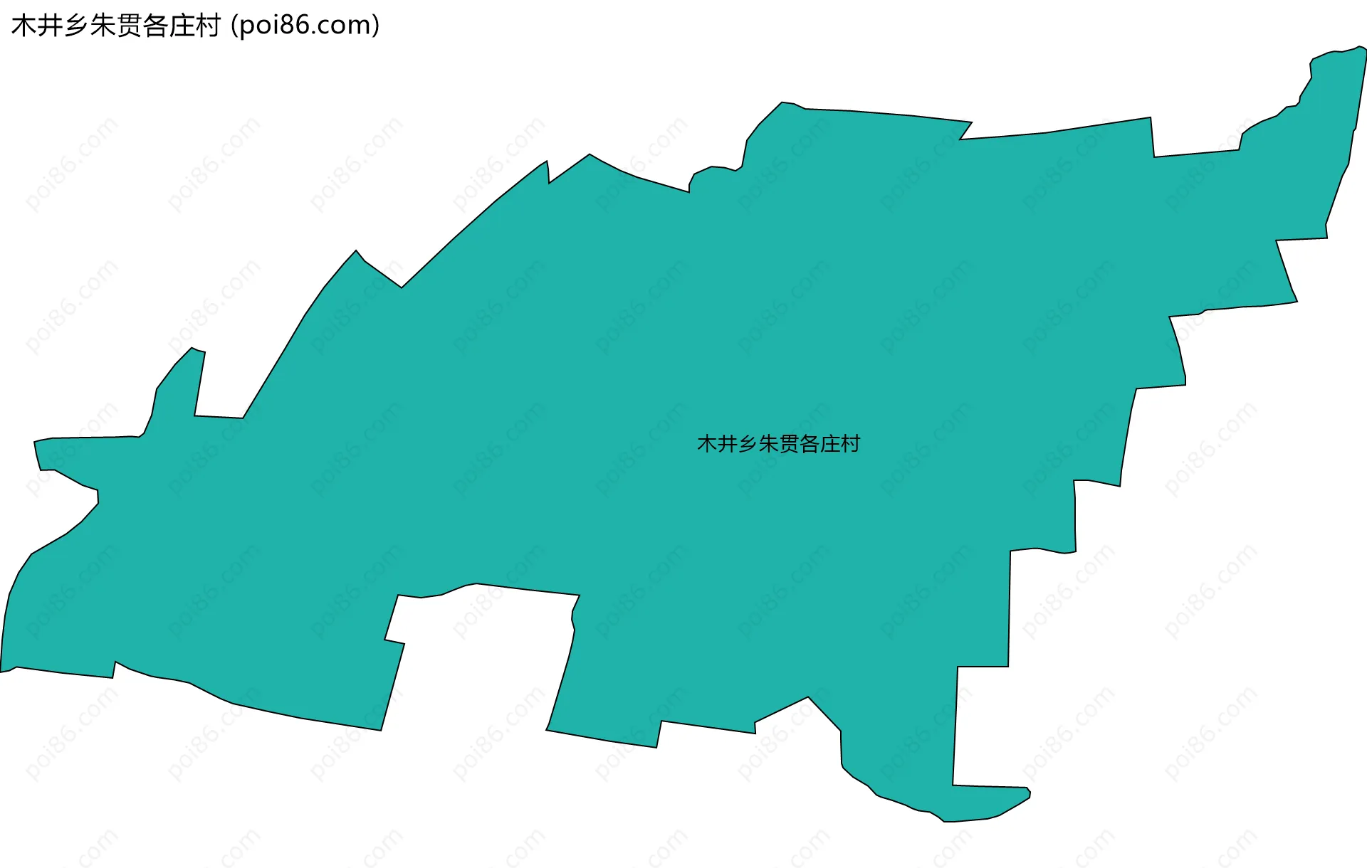 木井乡朱贯各庄村边界地图