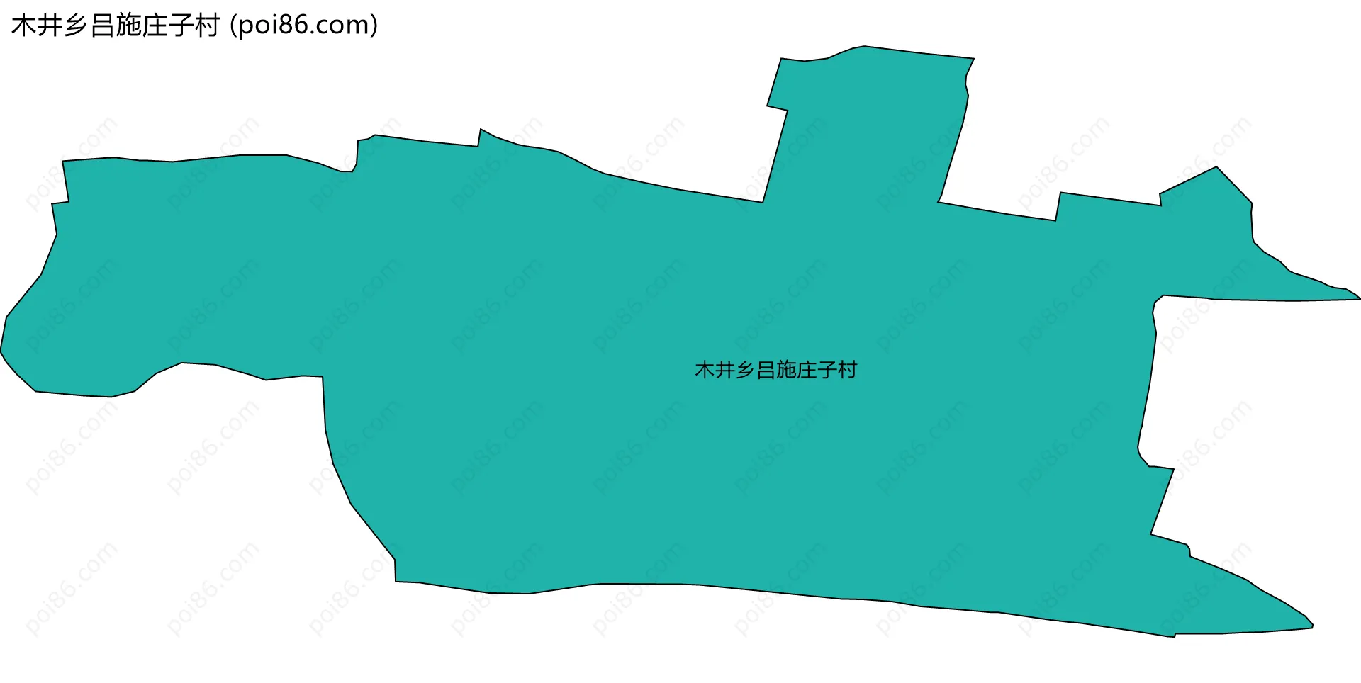 木井乡吕施庄子村边界地图