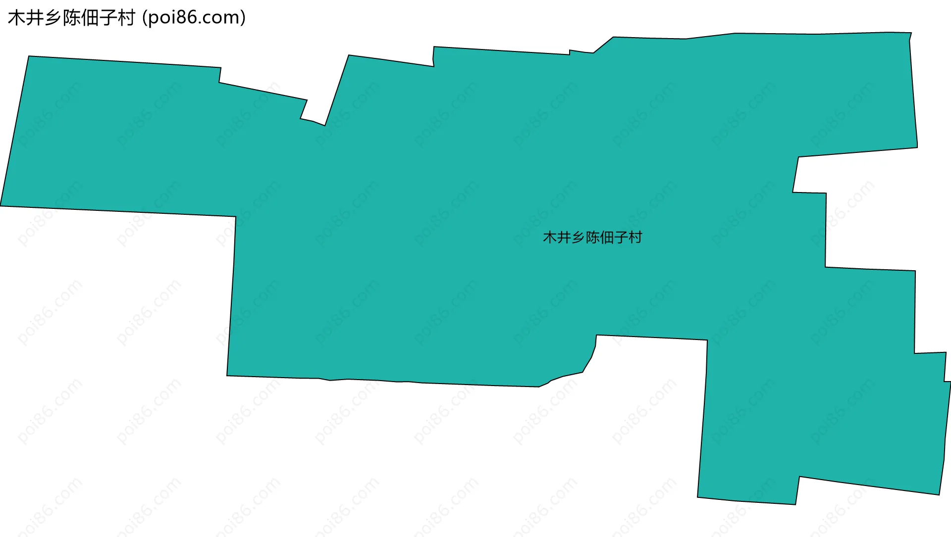 木井乡陈佃子村边界地图
