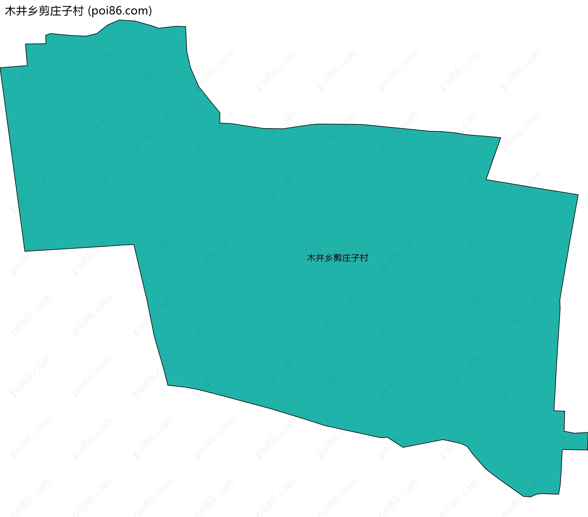 木井乡剪庄子村边界地图
