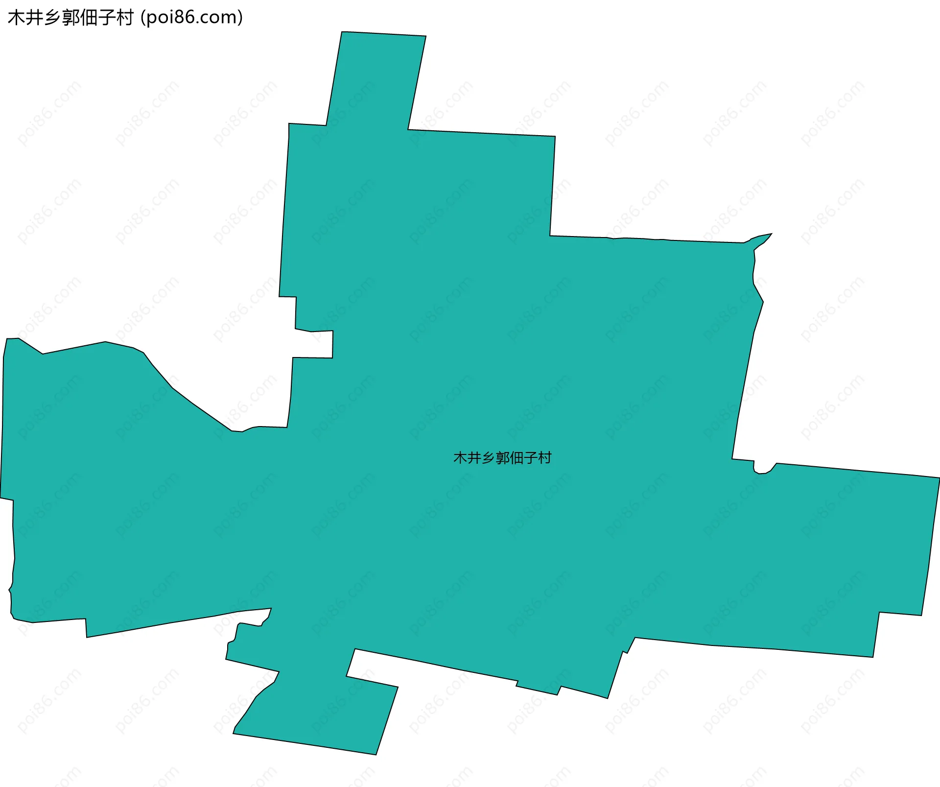 木井乡郭佃子村边界地图
