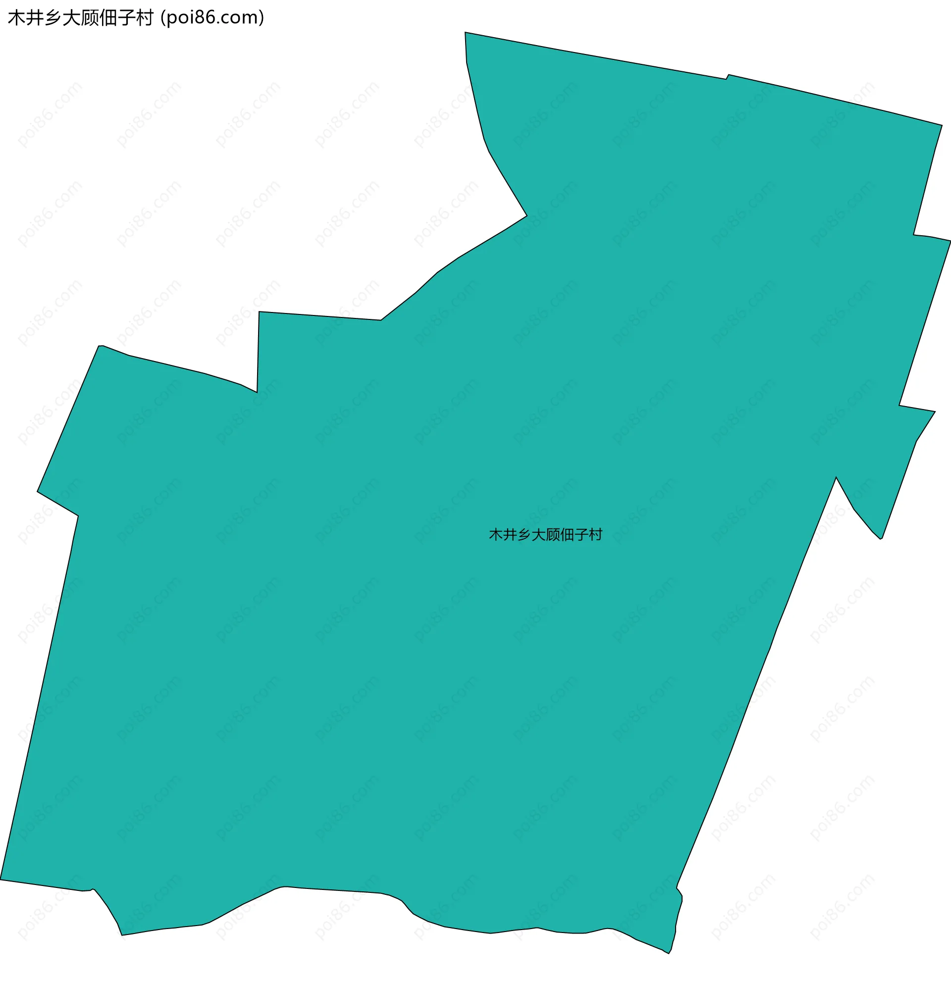 木井乡大顾佃子村边界地图