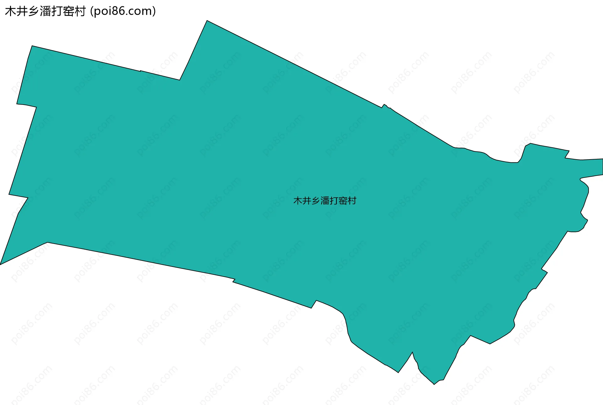 木井乡潘打窑村边界地图