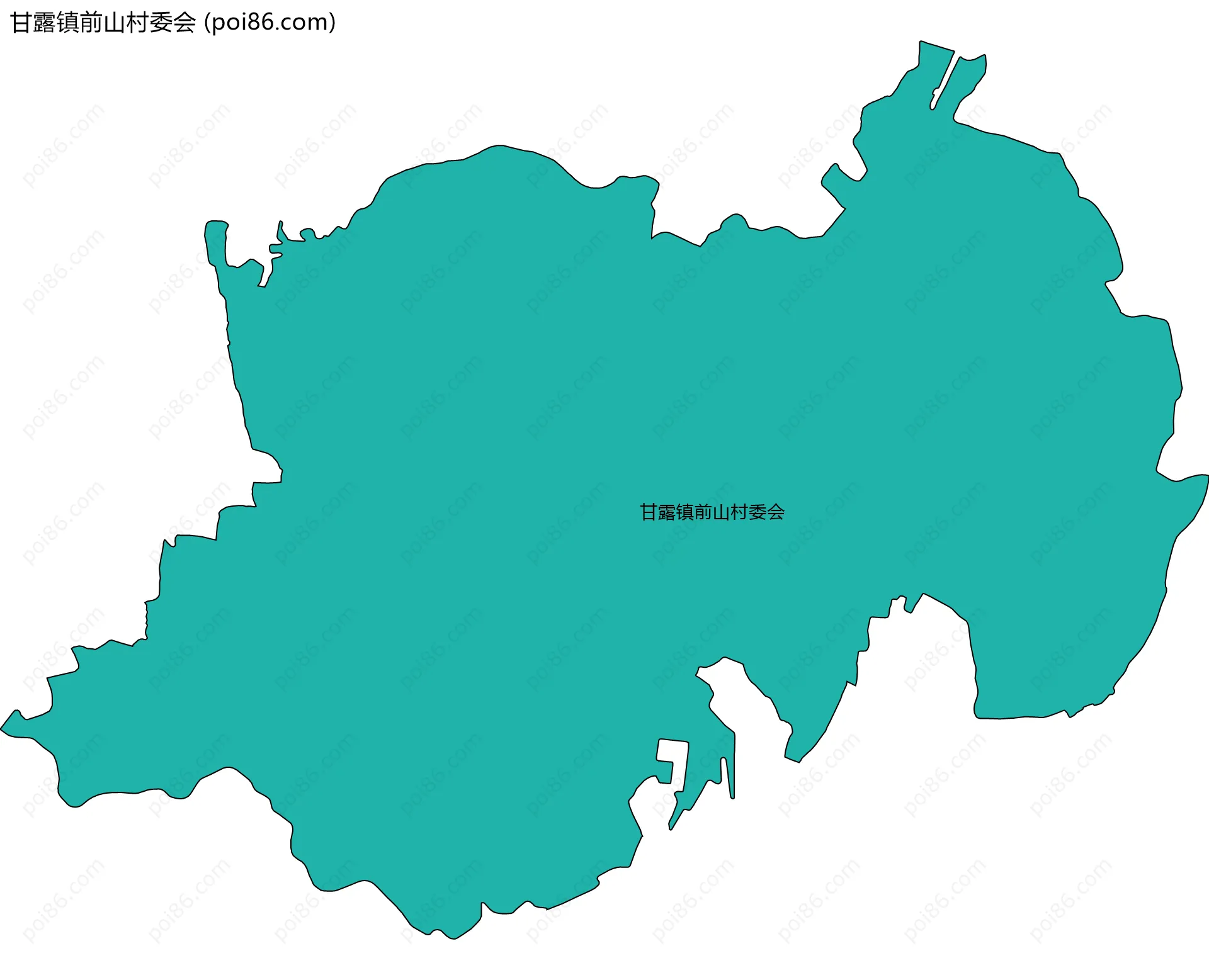 甘露镇前山村委会边界地图