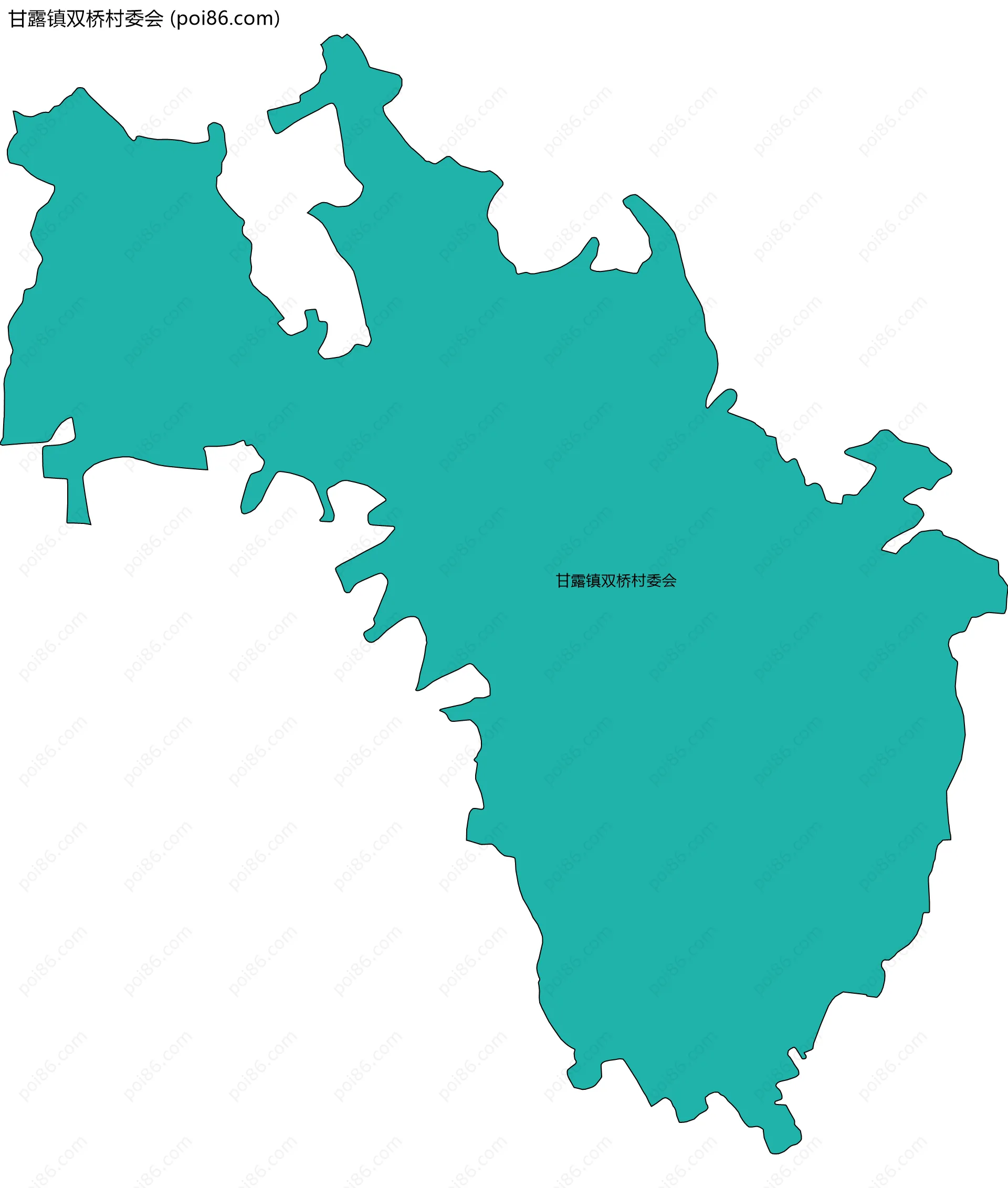 甘露镇双桥村委会边界地图