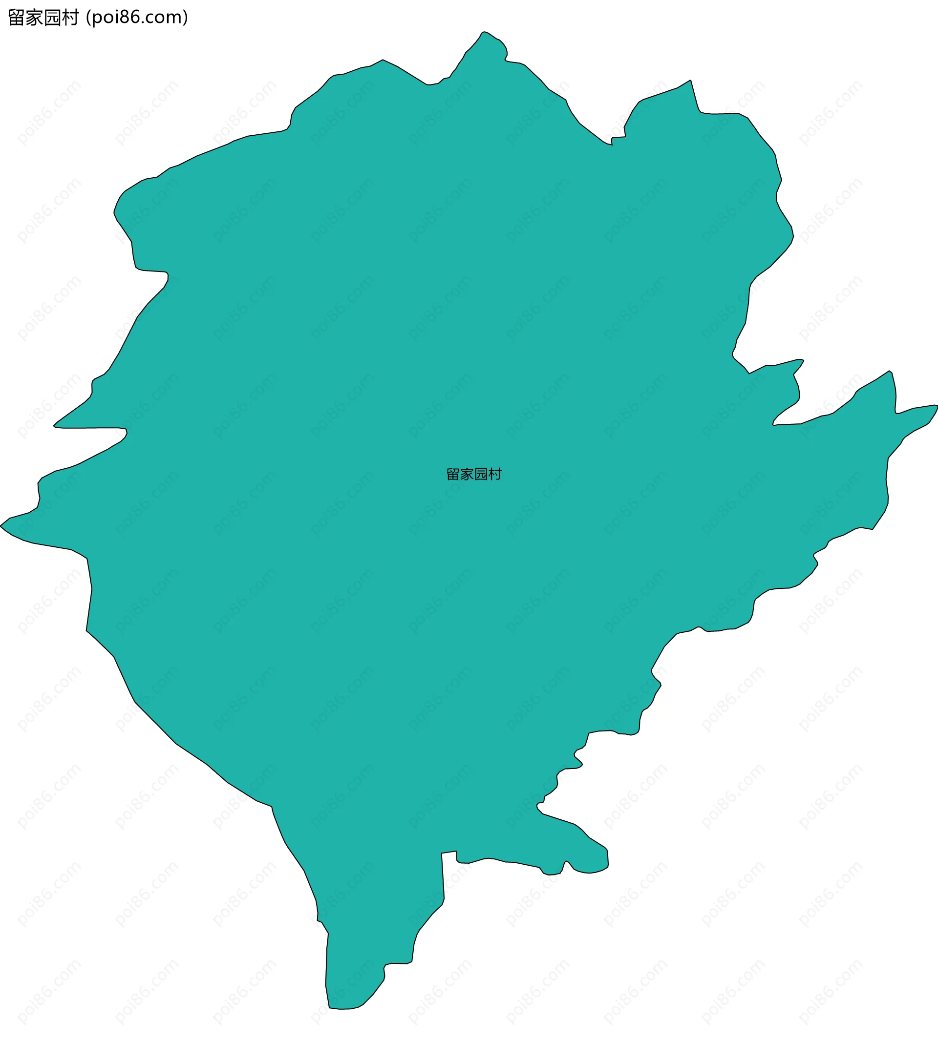 留家园村边界地图