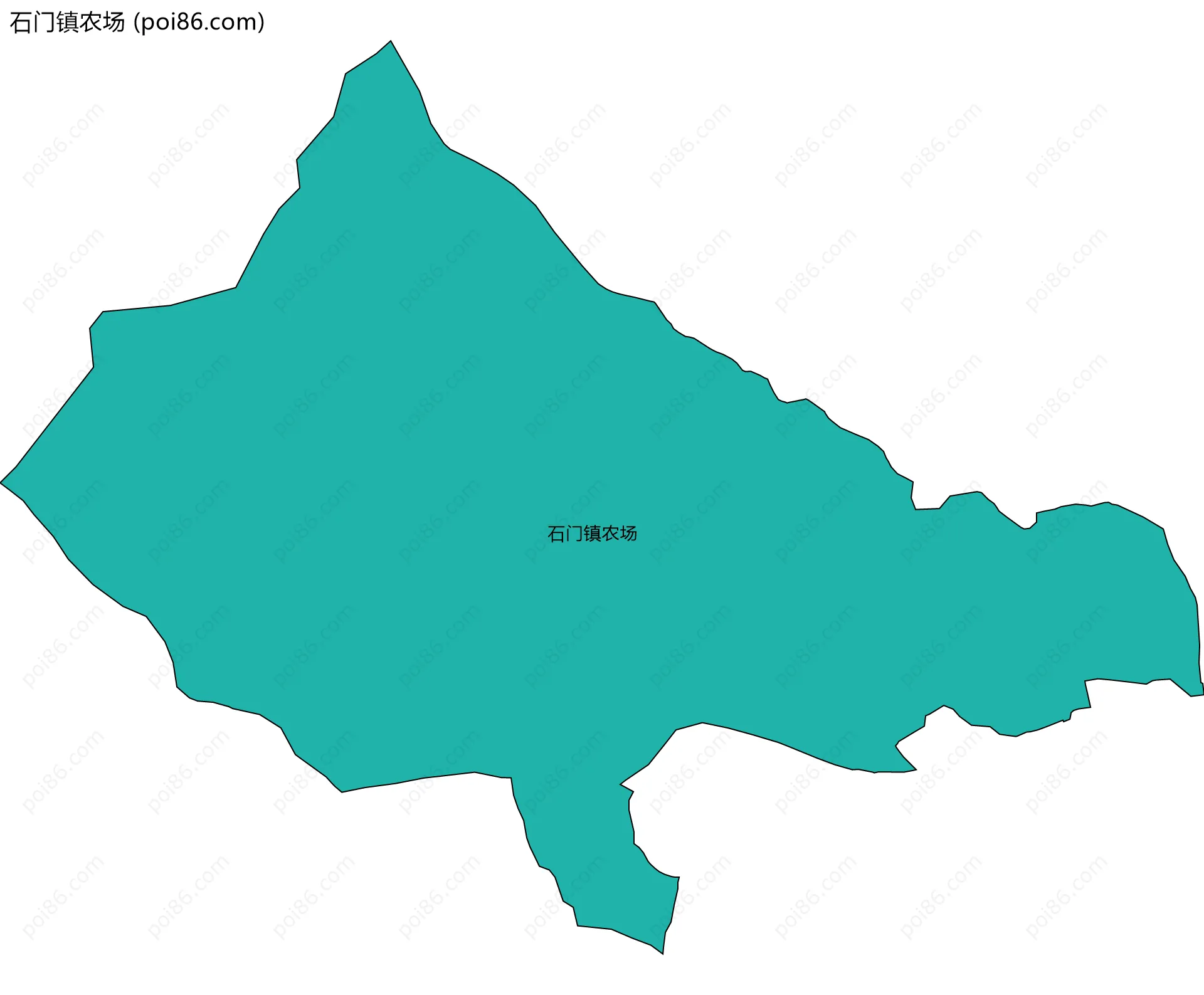 石门镇农场边界地图