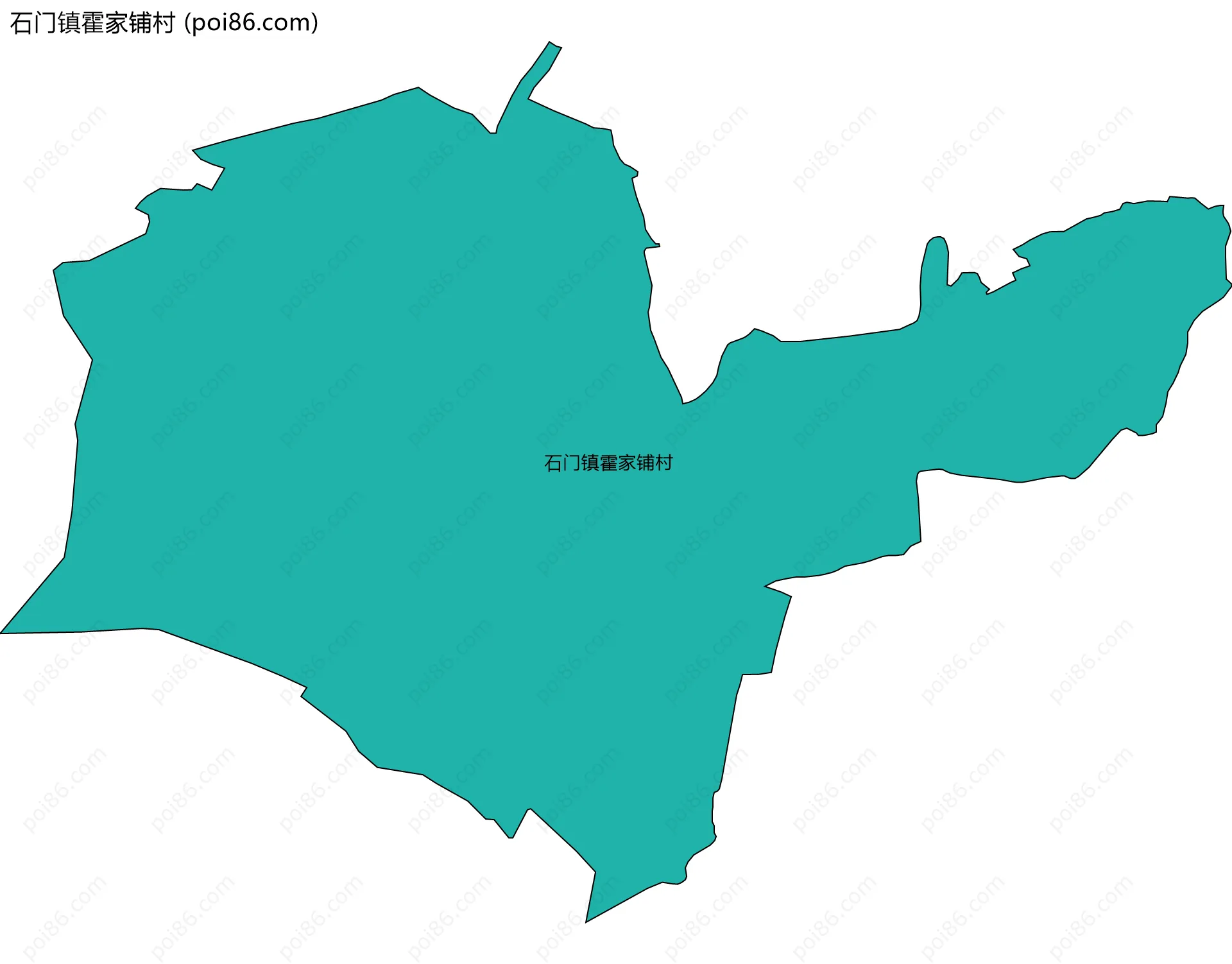 石门镇霍家铺村边界地图