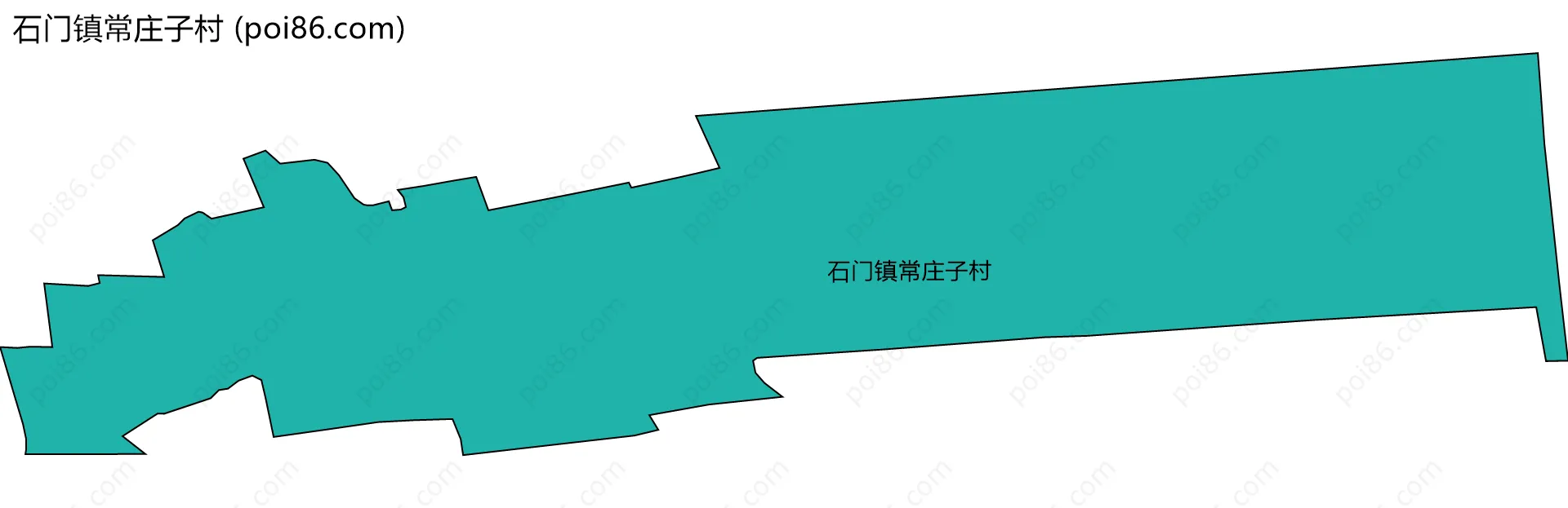 石门镇常庄子村边界地图