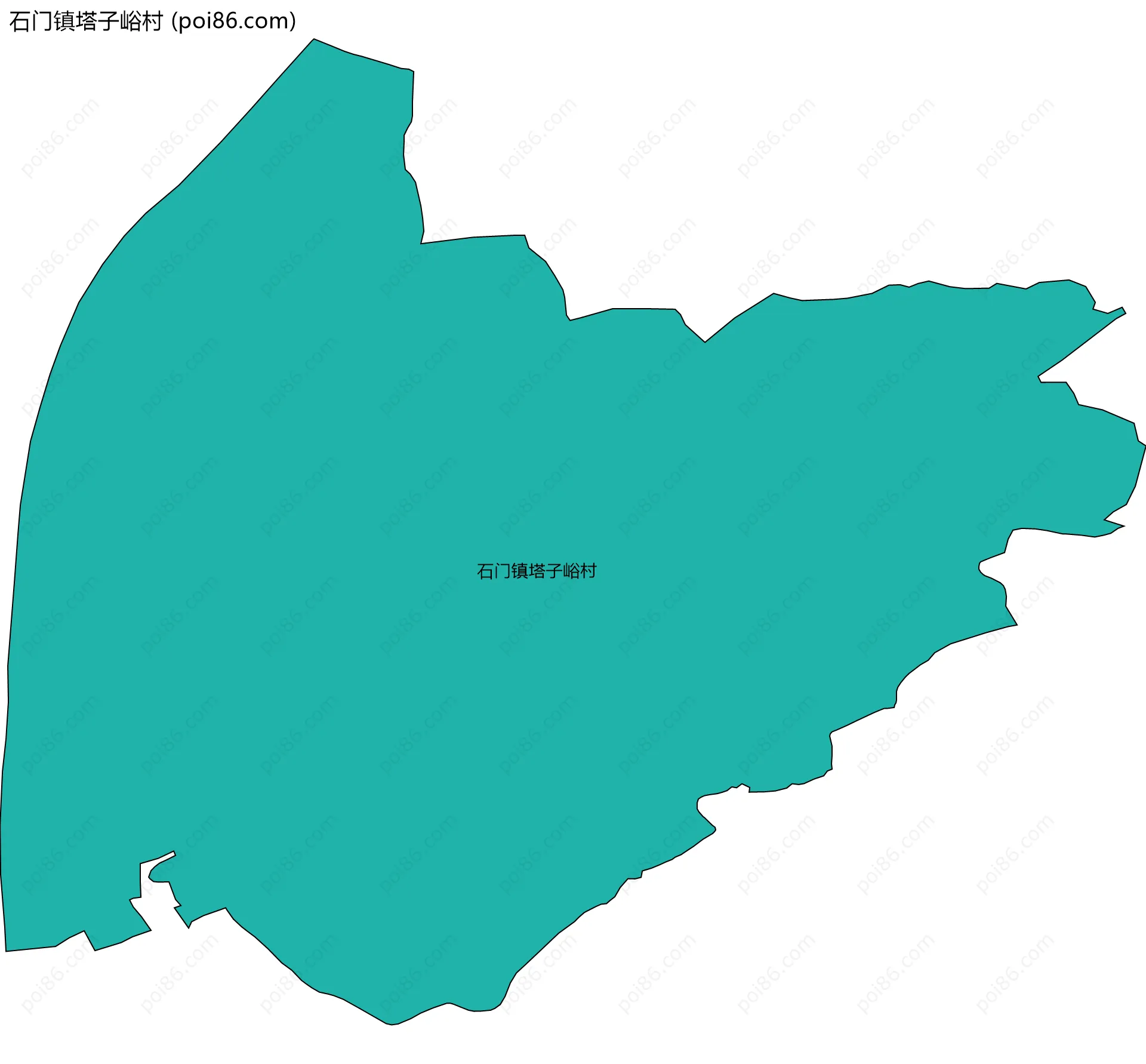 石门镇塔子峪村边界地图